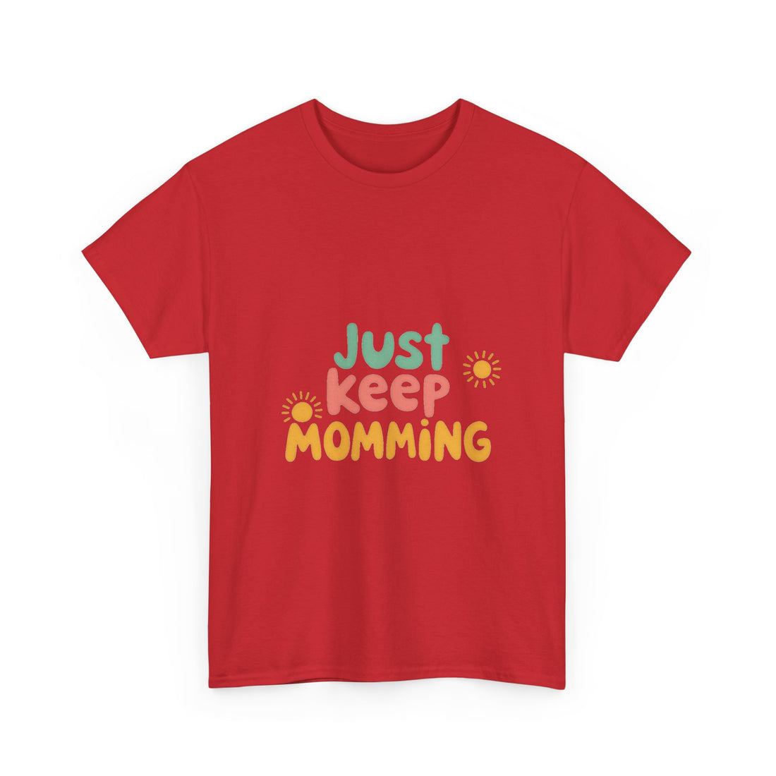 Just Keep Momming Retro Floral Mother's Day T-Shirt