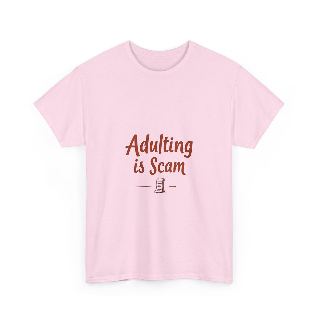 'Adulting Is Scam' Graphic T-Shirt for Young Adults