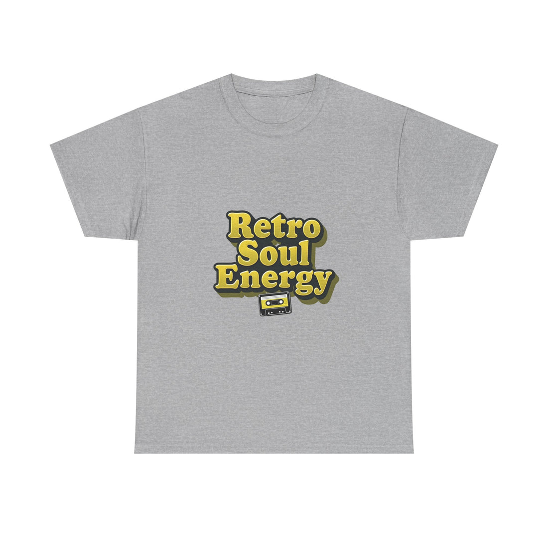 'Retro Soul Energy'  Vintage Vibe Graphic T-Shirt with Cassette Design