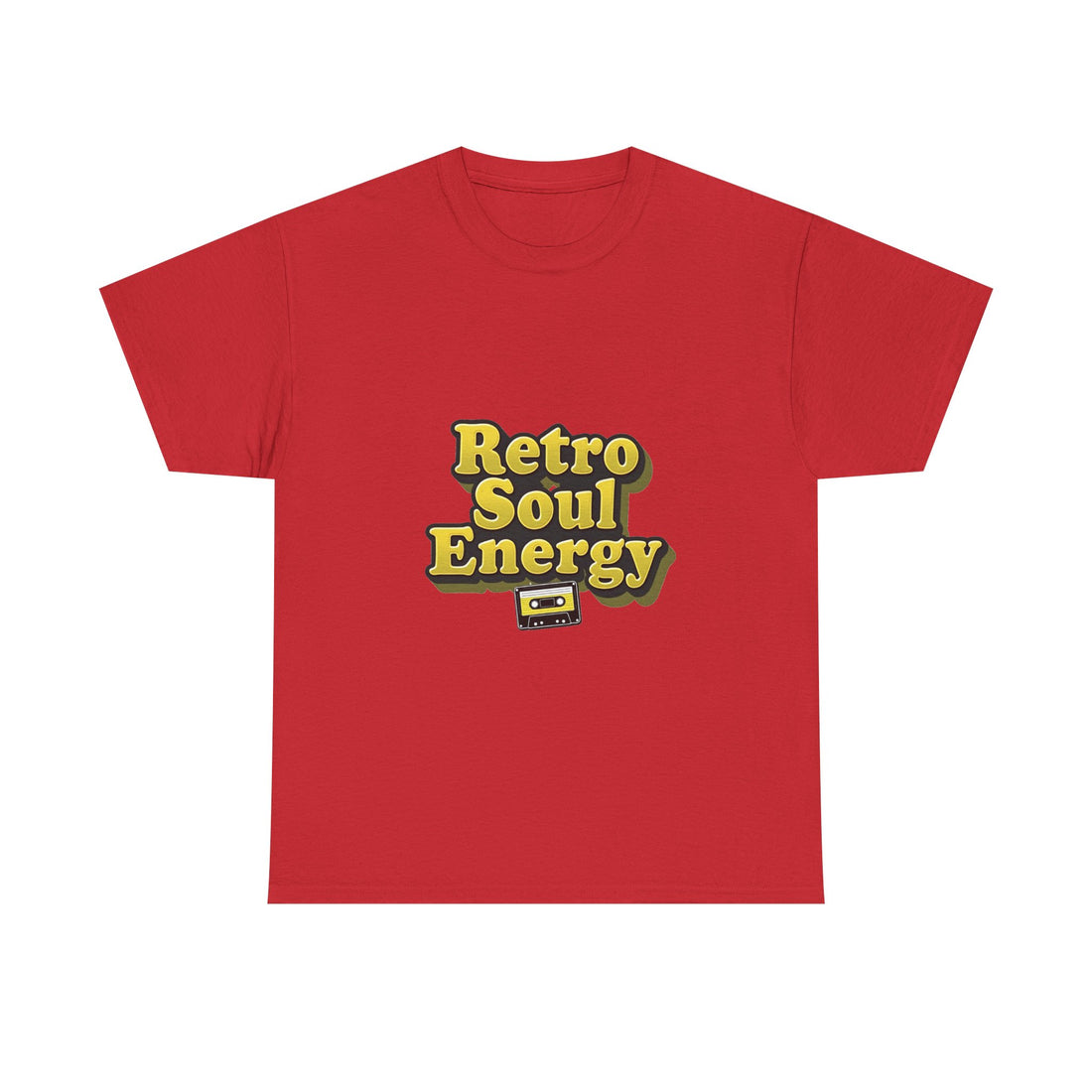 'Retro Soul Energy'  Vintage Vibe Graphic T-Shirt with Cassette Design