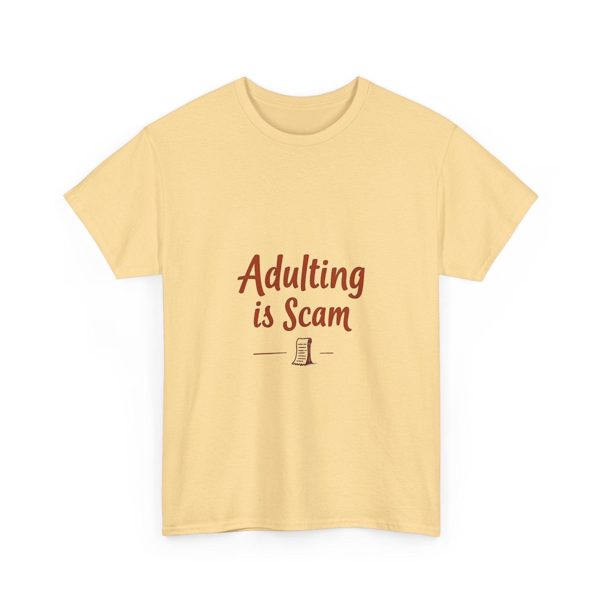 'Adulting Is Scam' Graphic T-Shirt for Young Adults