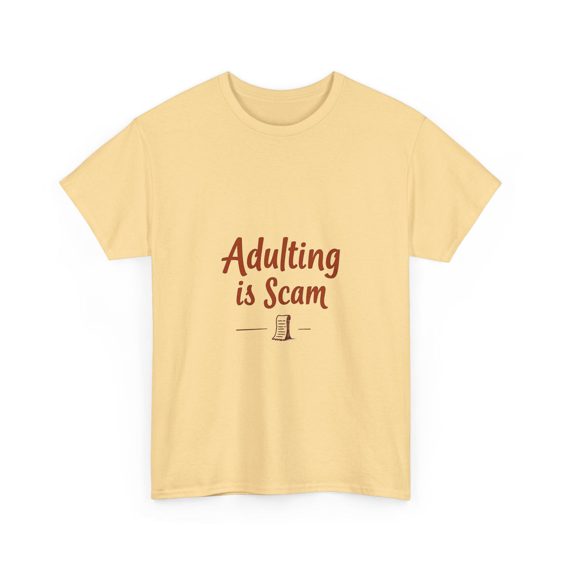 'Adulting Is Scam' Graphic T-Shirt for Young Adults