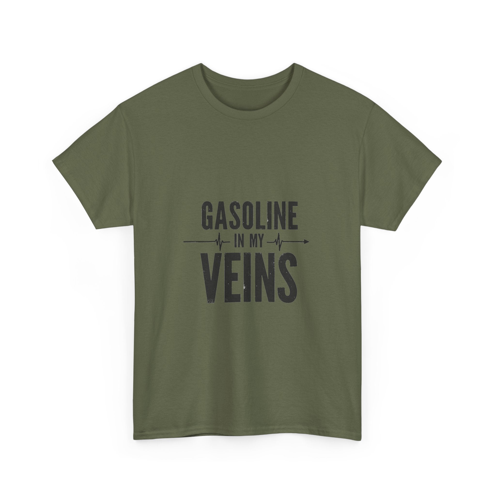 'Gasoline In My Veins' Vintage Mechanic Motorbike T-Shirt
