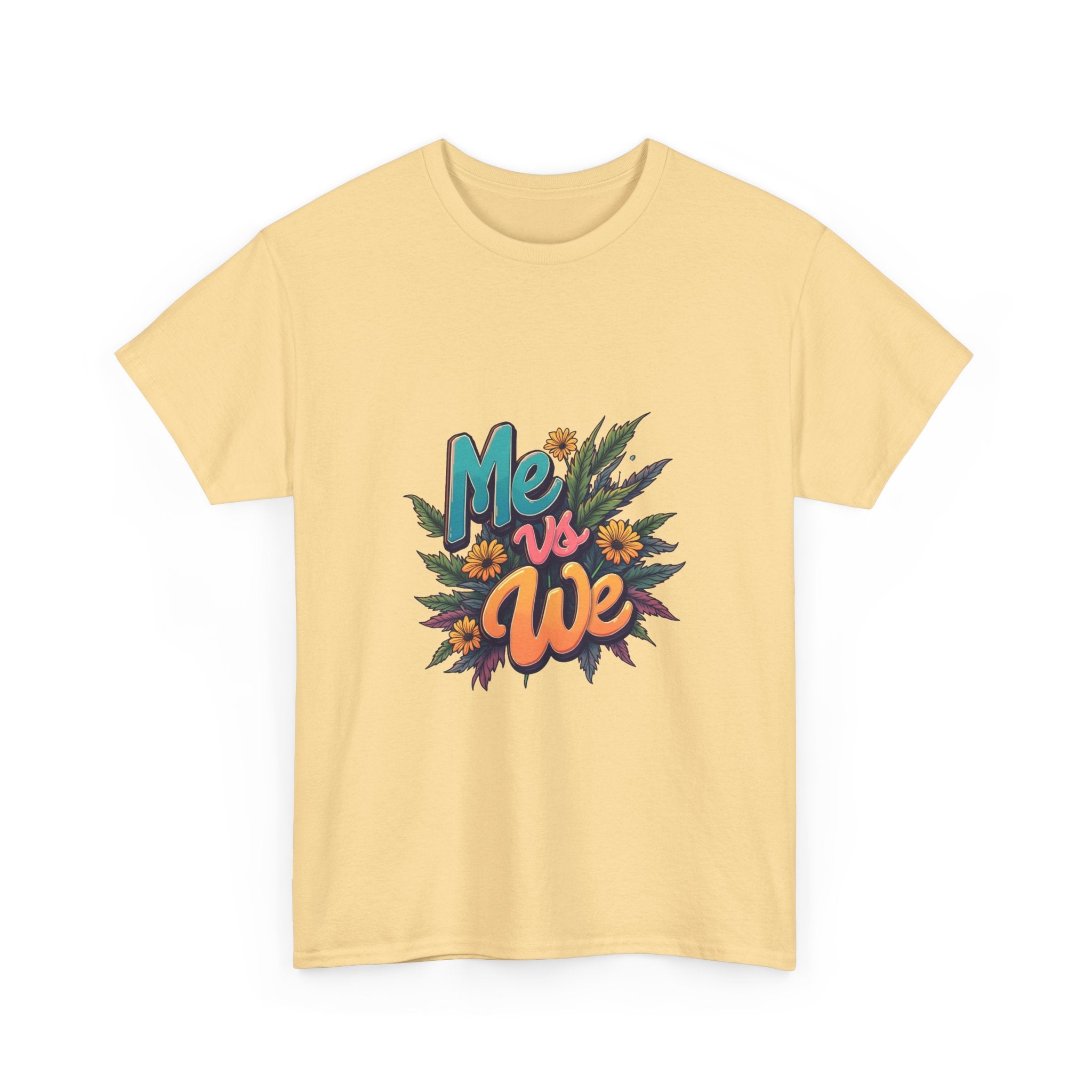 Me vs We Floral Graphic Unity Statement T-Shirt