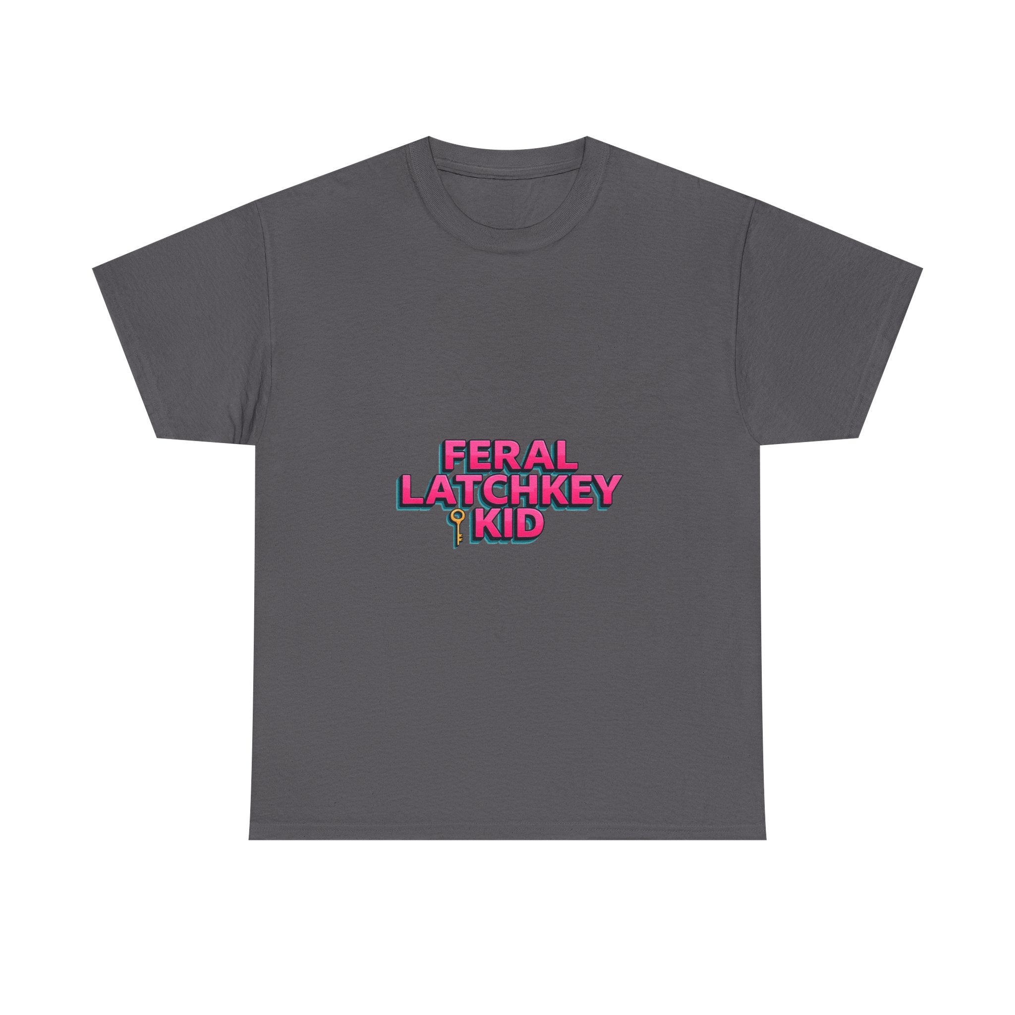 'Feral Latchkey Kid' Retro Neon Graphic T-Shirt