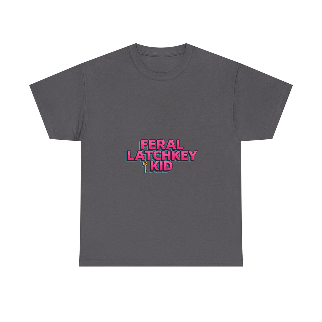 'Feral Latchkey Kid' Retro Neon Graphic T-Shirt