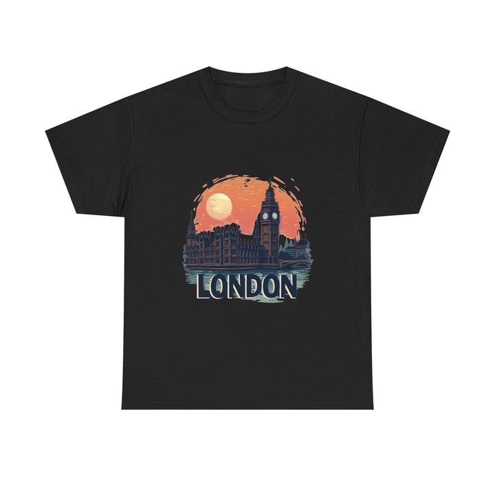 London Sunset Vintage Big Ben Skyline T-Shirt