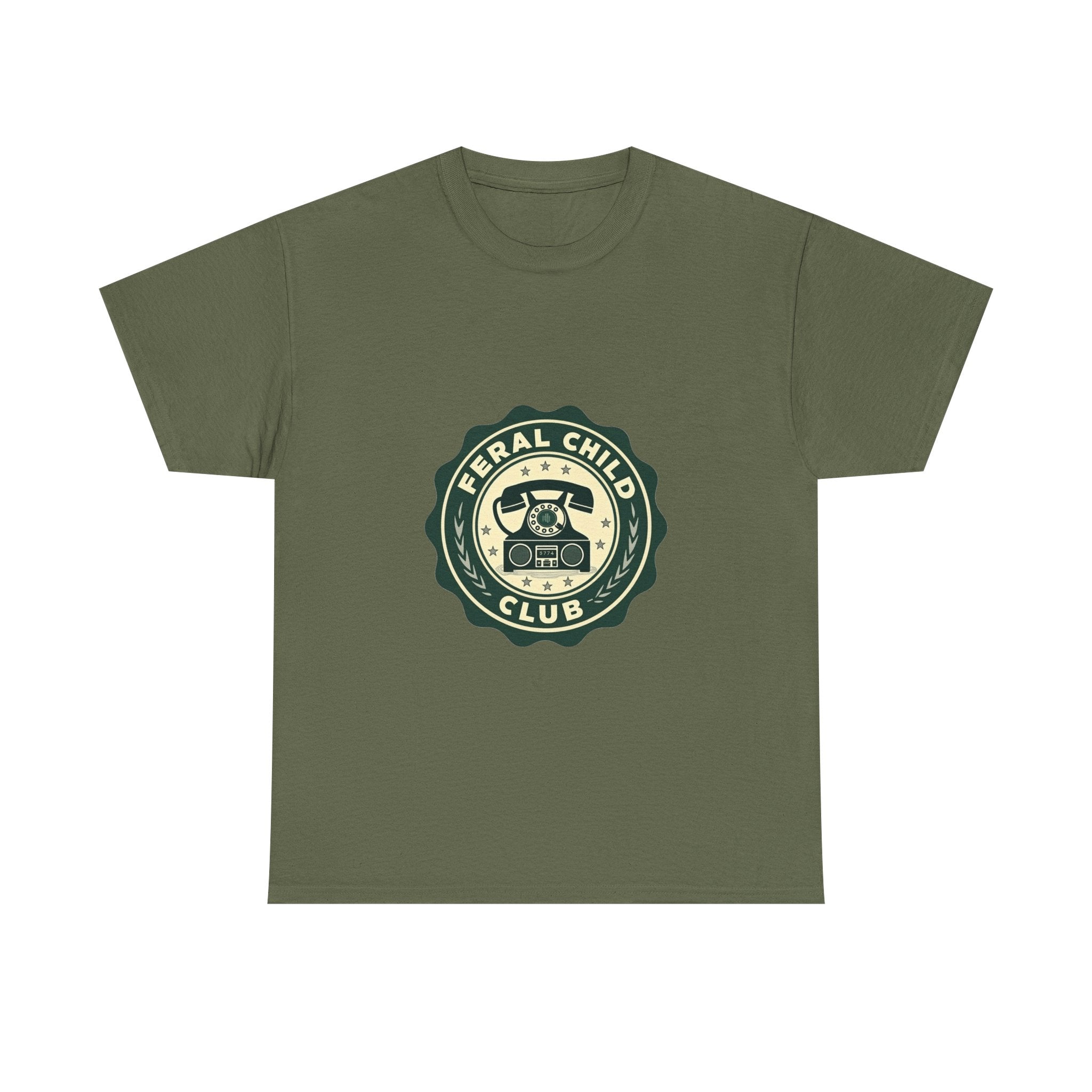 'Feral Child Club' Retro Badge Graphic T-Shirt