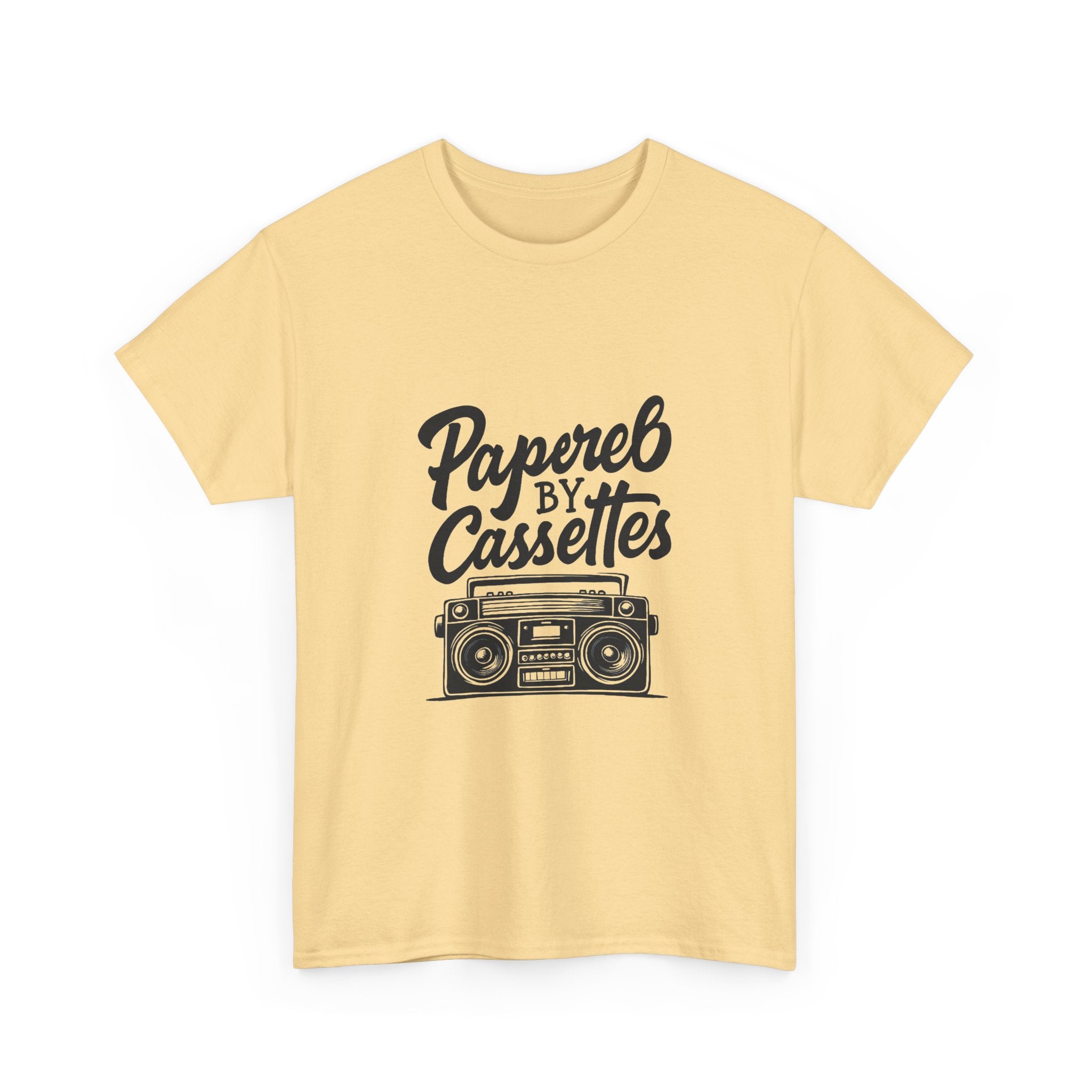 'Papered by Cassettes' Vintage Boombox Tee
