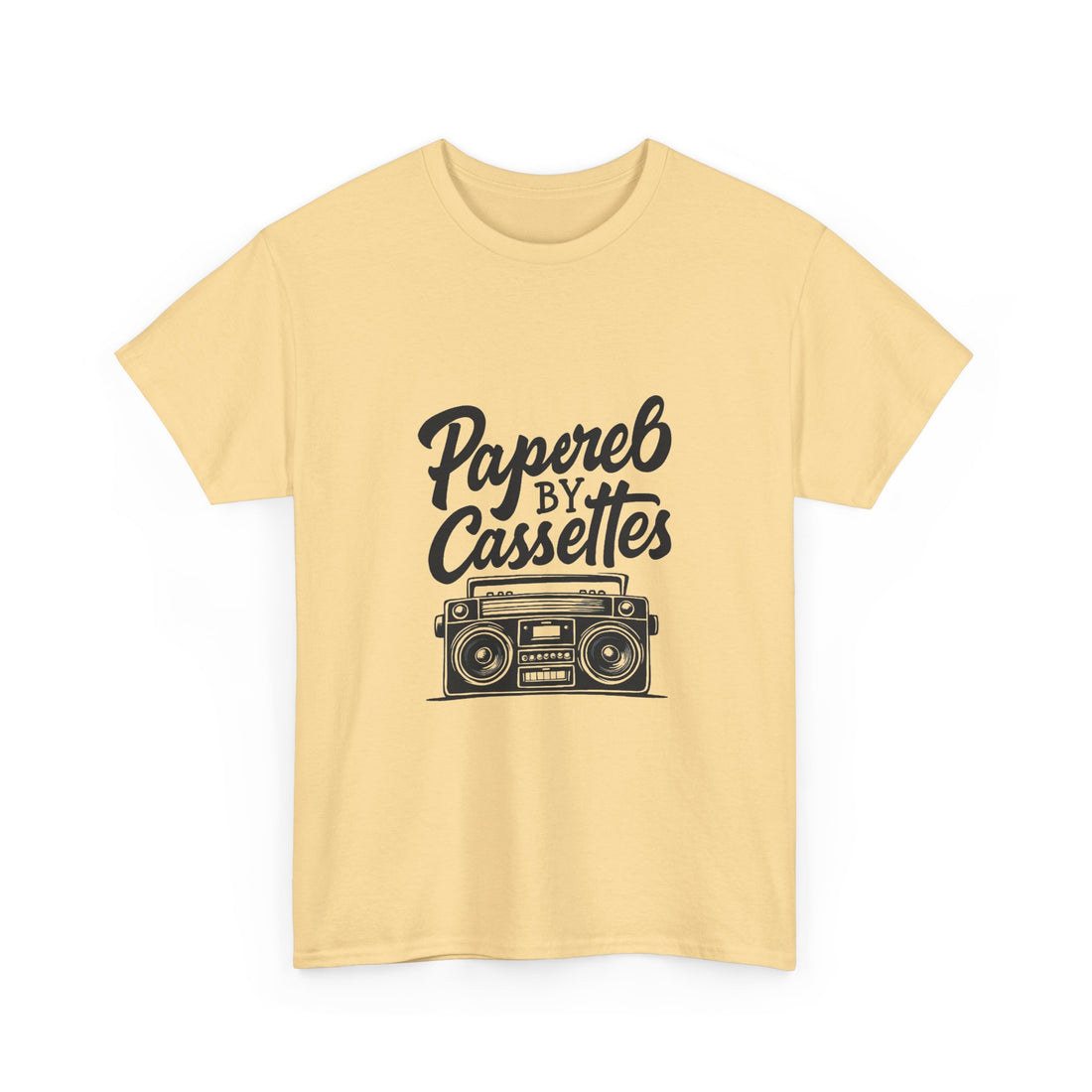 'Papered by Cassettes' Vintage Boombox Tee