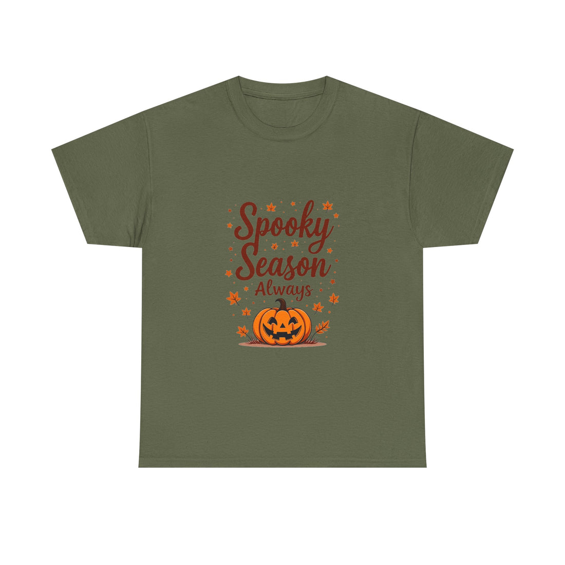 'Spooky Season Always' Halloween Pumpkin Graphic T-Shirt