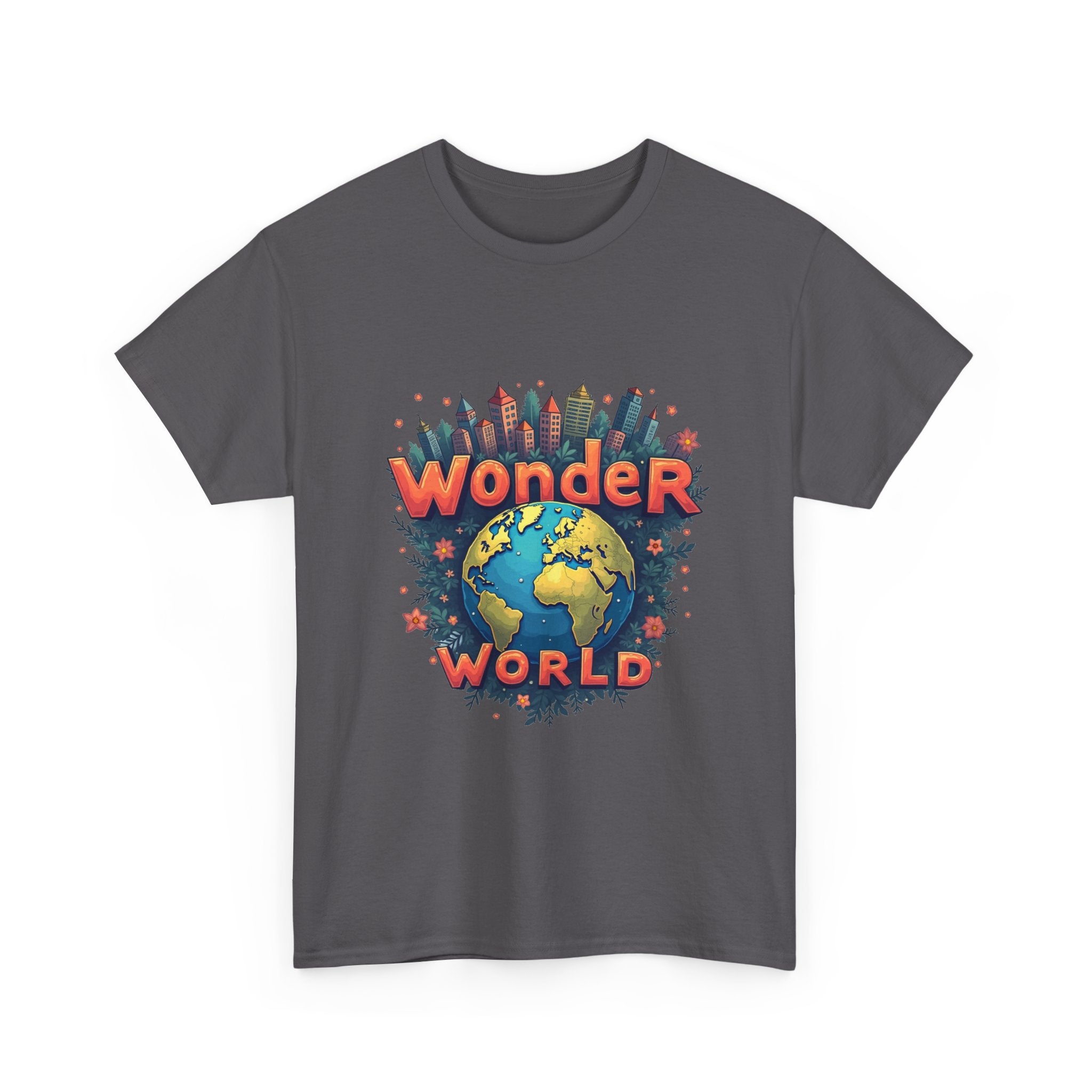 Wonder World Retro Earth Graphic T-Shirt for Travel Lovers