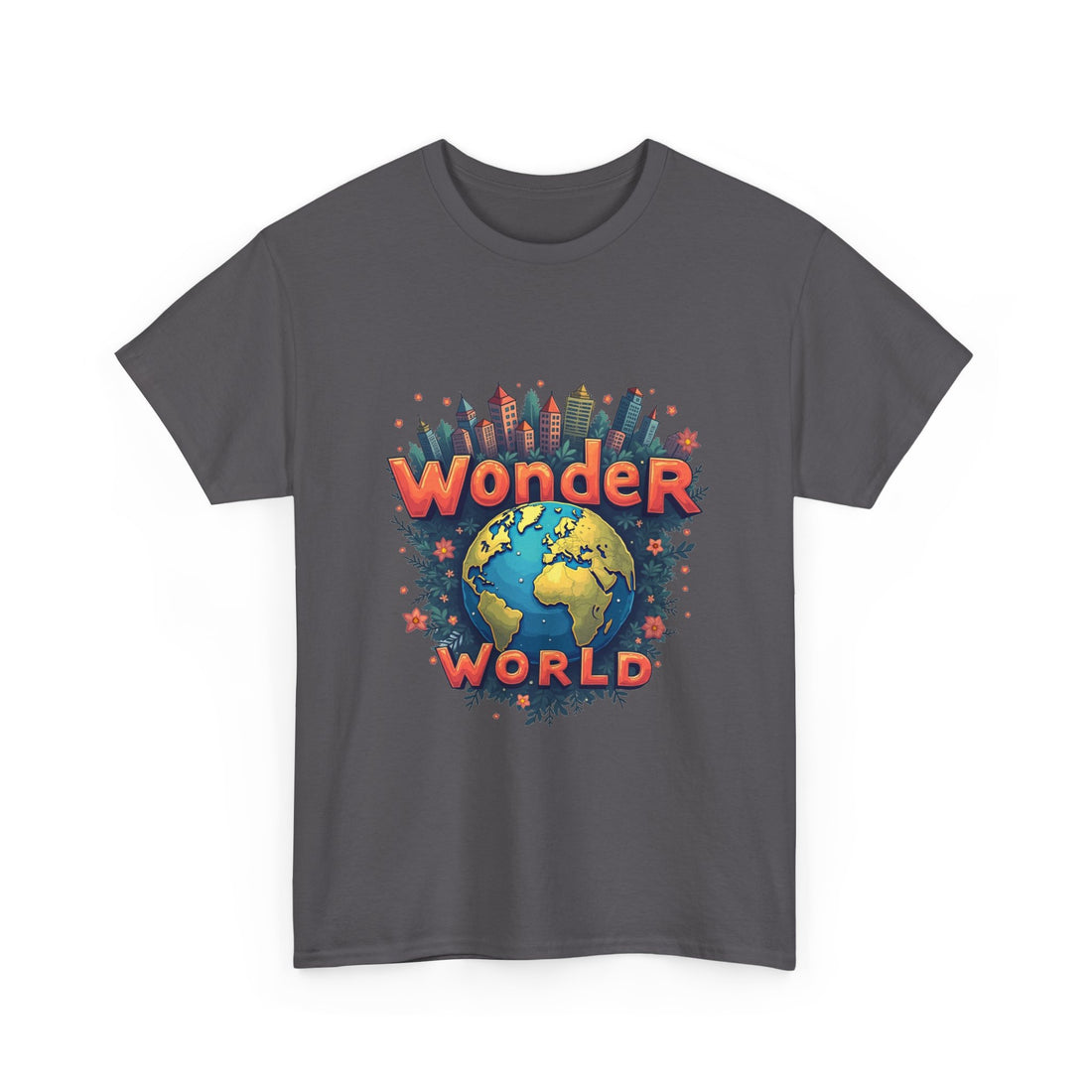 Wonder World Retro Earth Graphic T-Shirt for Travel Lovers
