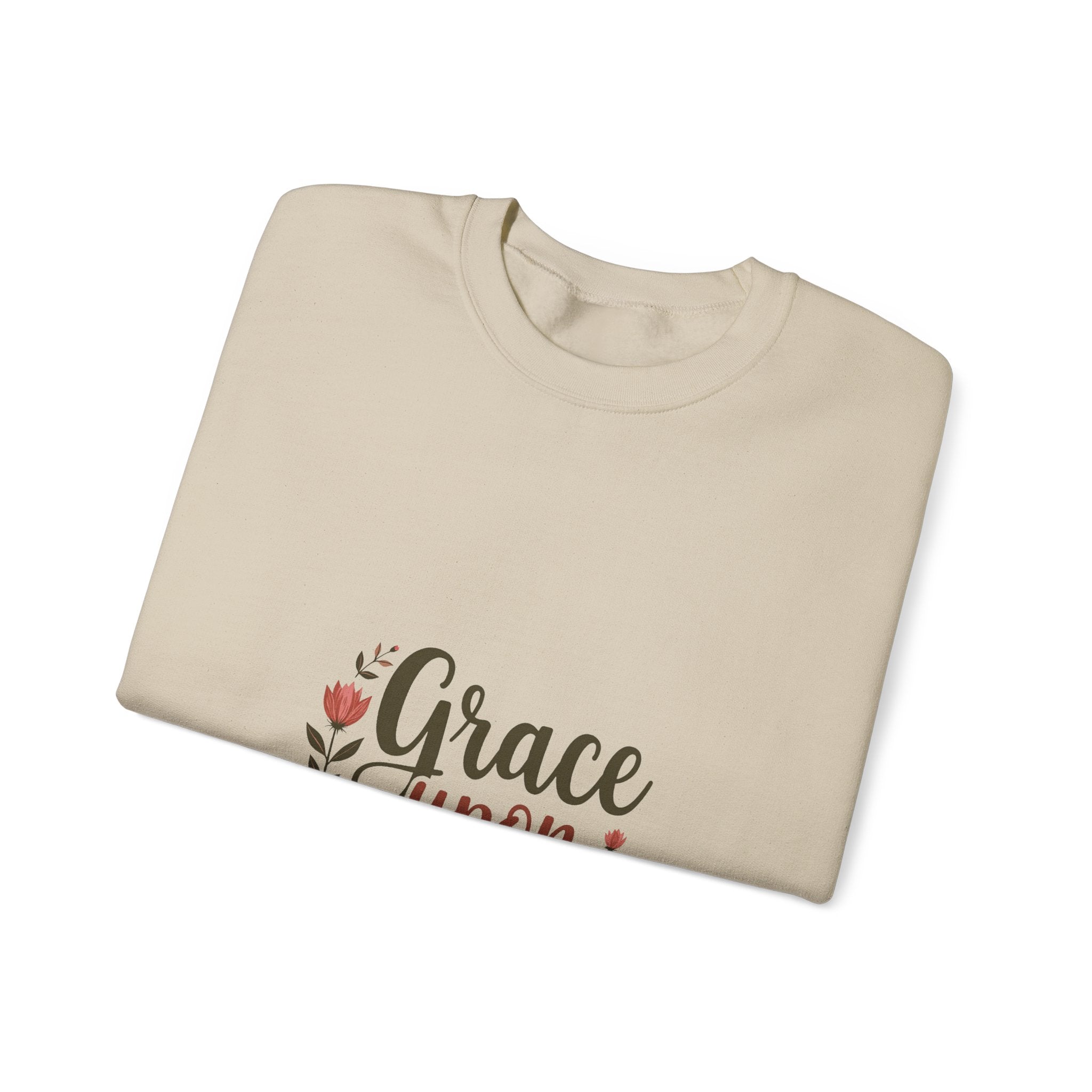 'Grace Upon Grace'  Floral Faith Crewneck Sweatshirt