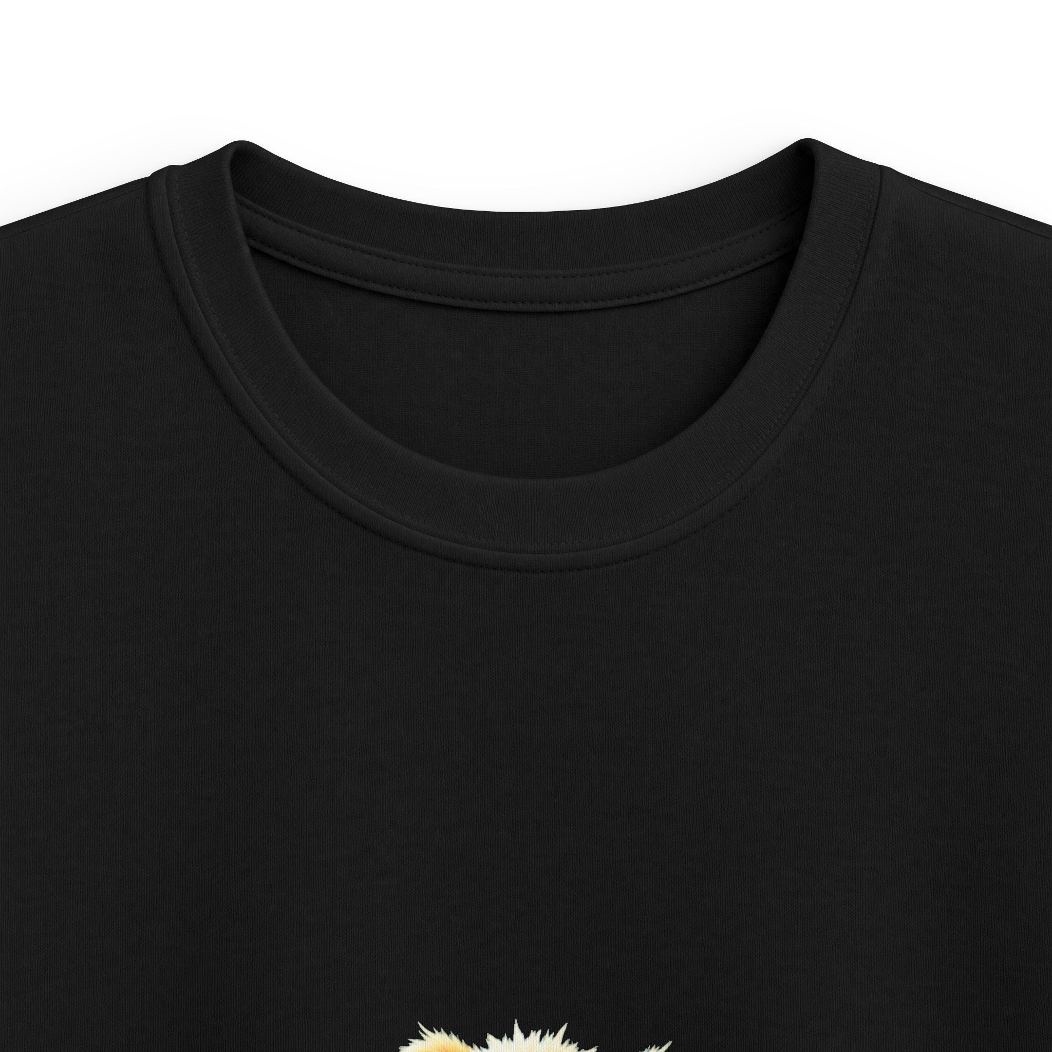 Happy Jumping Fluffy Creature Cute Cartoon T‑Shirt