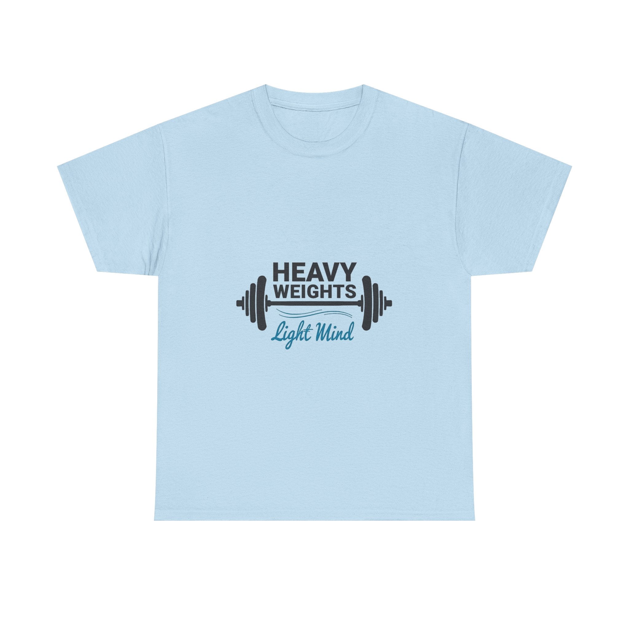 'Heavy Weights Light Mind' Fitness Graphic T-Shirt for Gym Lovers