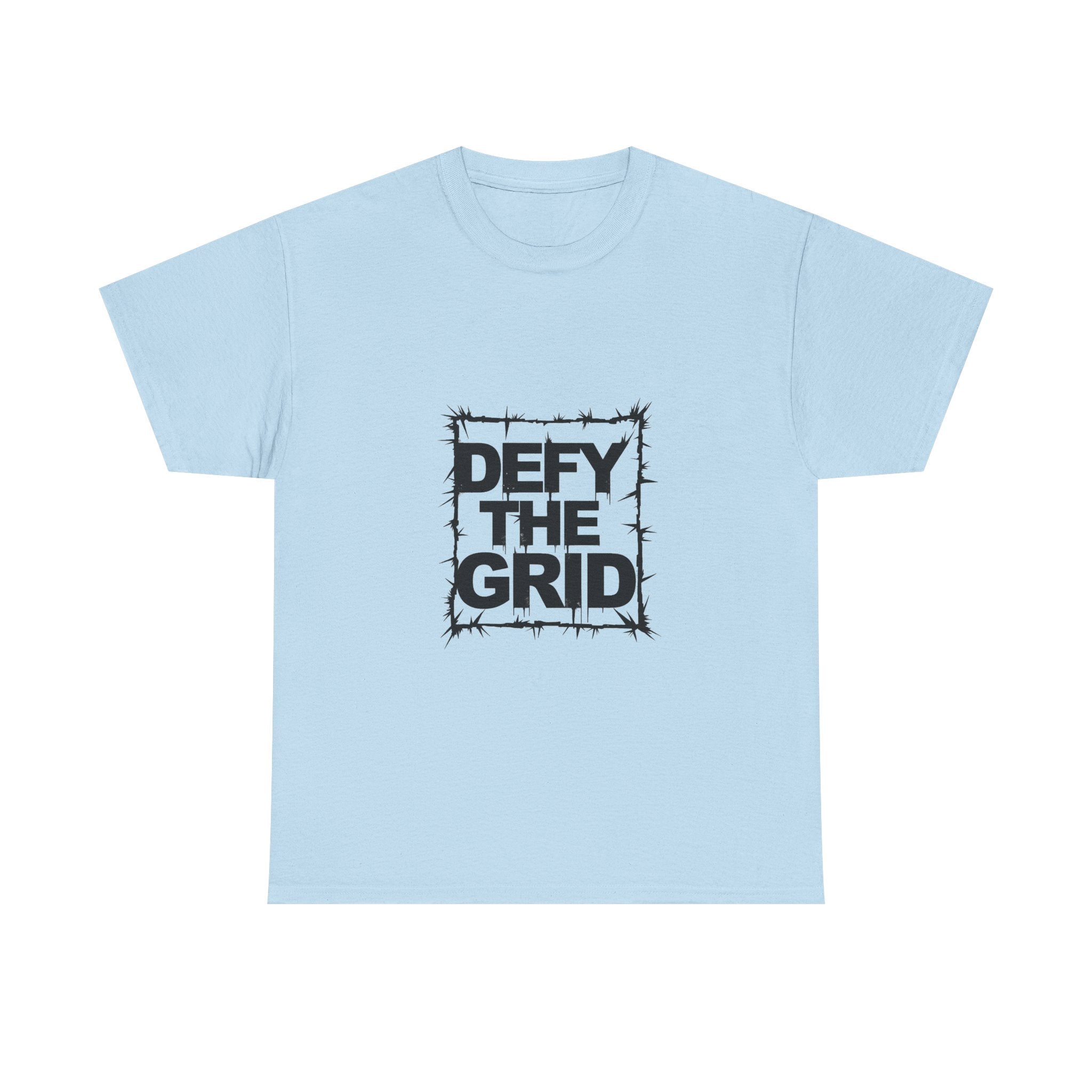 Defy The Grid Edgy Barbed Wire Graphic T-Shirt