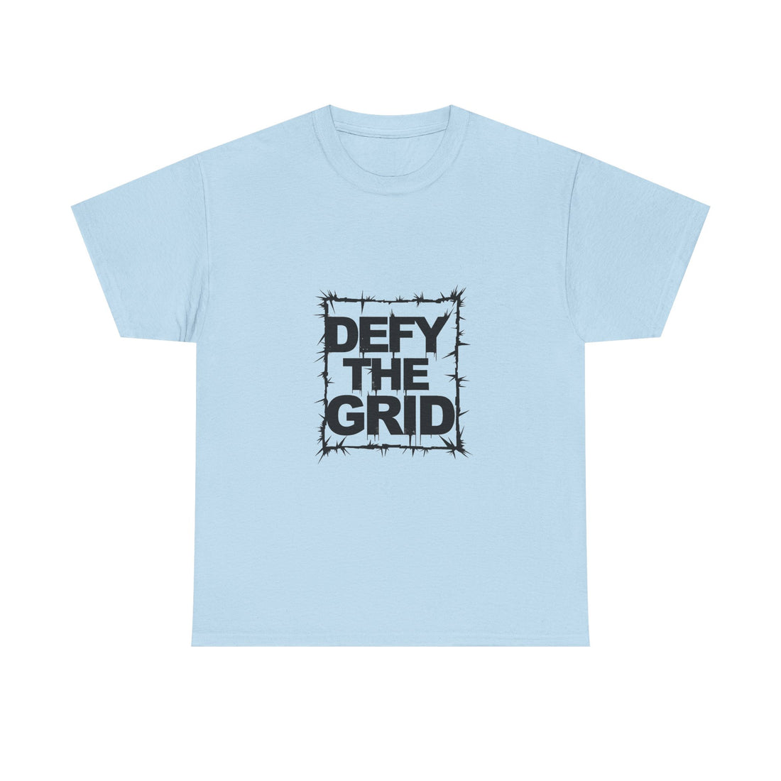 Defy The Grid Edgy Barbed Wire Graphic T-Shirt
