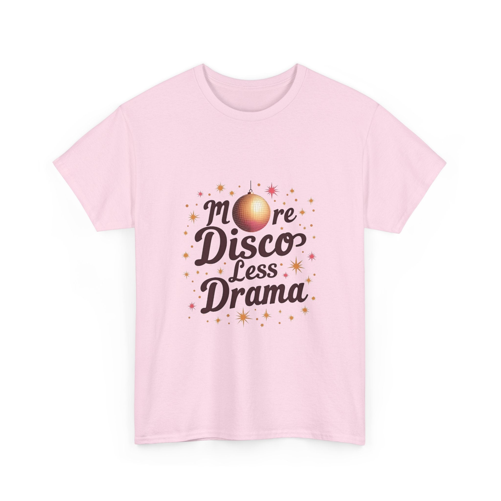 "More Disco Less Drama" Retro Disco Ball T-Shirt