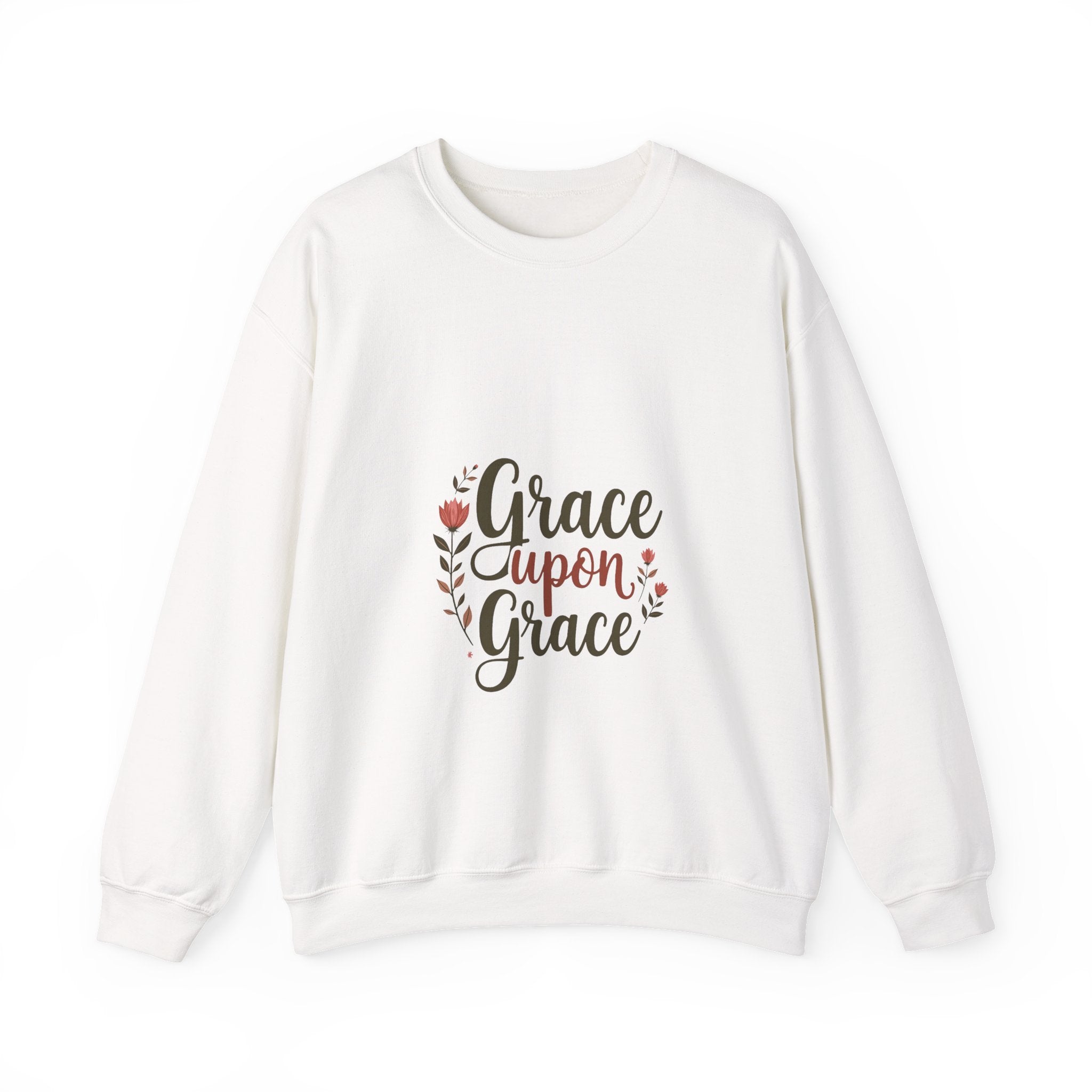 'Grace Upon Grace'  Floral Faith Crewneck Sweatshirt