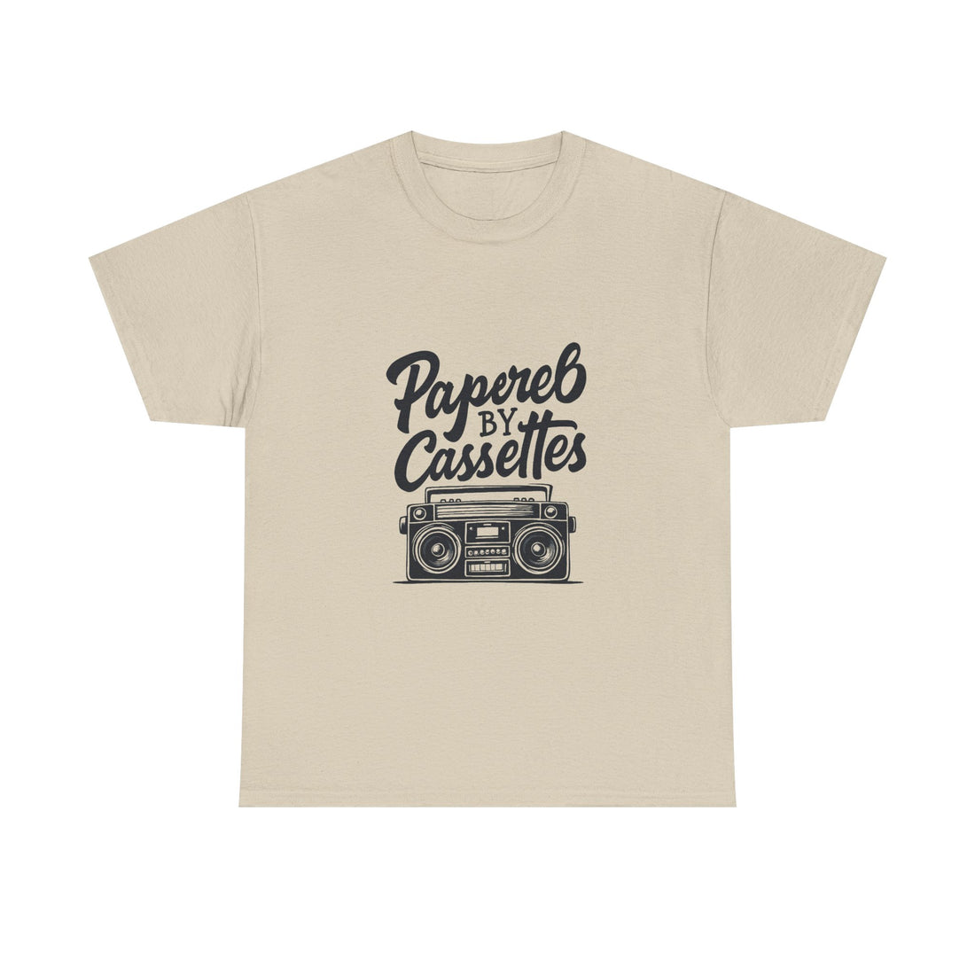 'Papered by Cassettes' Vintage Boombox Tee