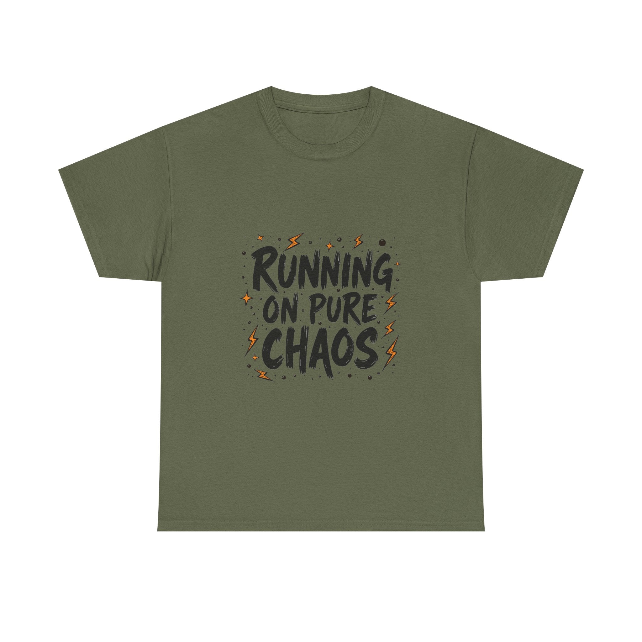 'Running On Pure Chaos' Funny Graphic T‑Shirt