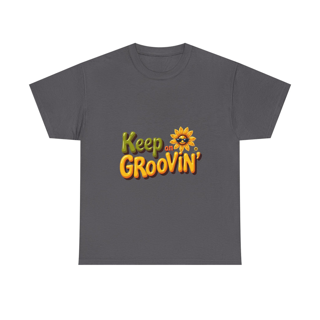 'Keep on Groovin' Retro Sunflower Graphic T-Shirt