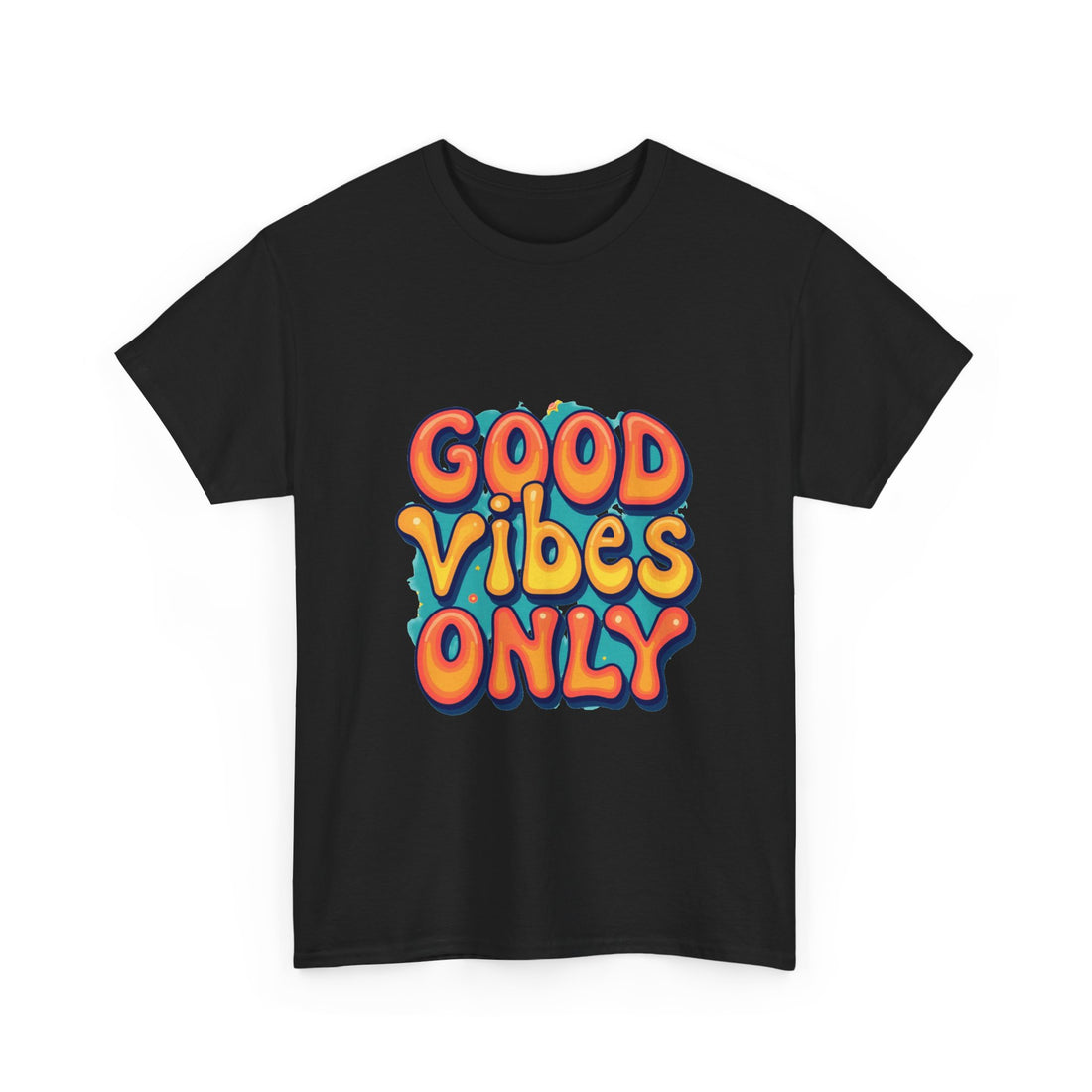 'Good Vibes Only' Retro Colorful Positive Graphic T-Shirt