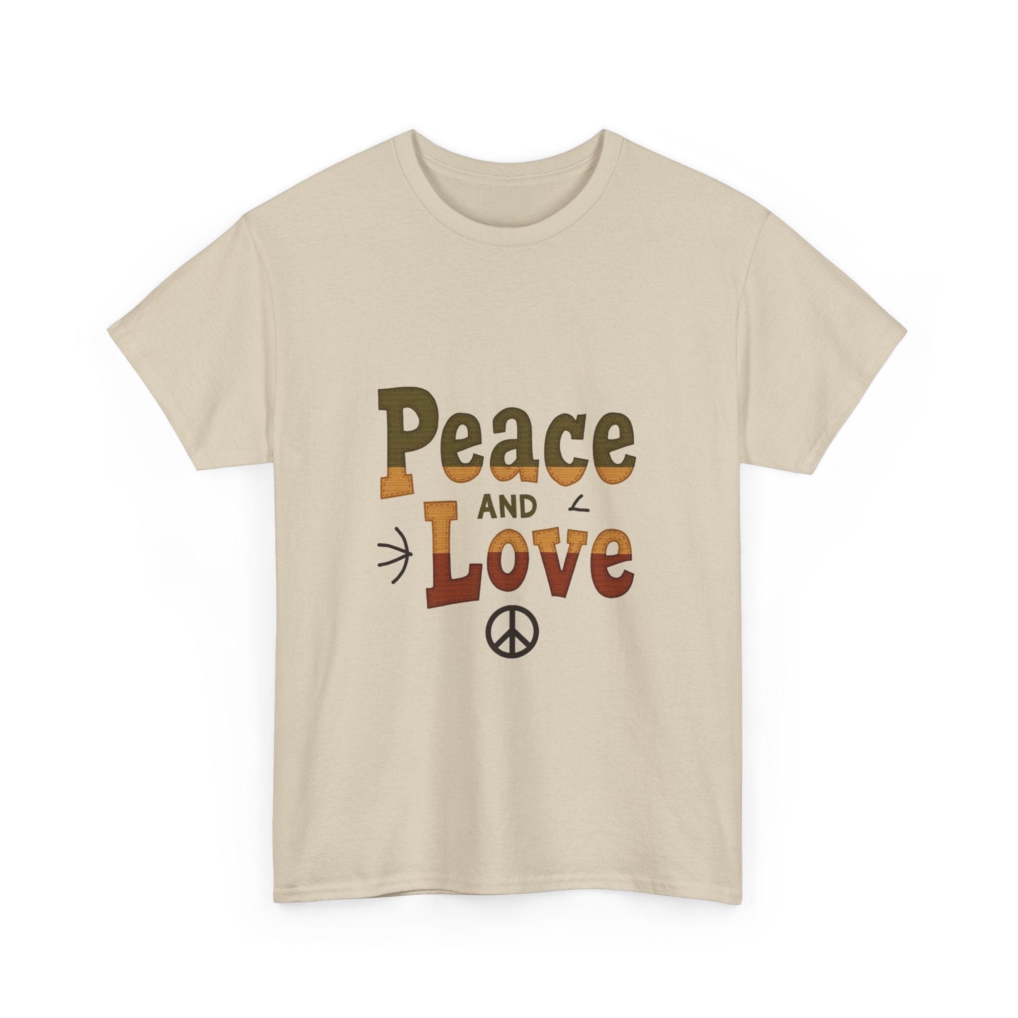 'Peace and Love' Retro T‑Shirt
