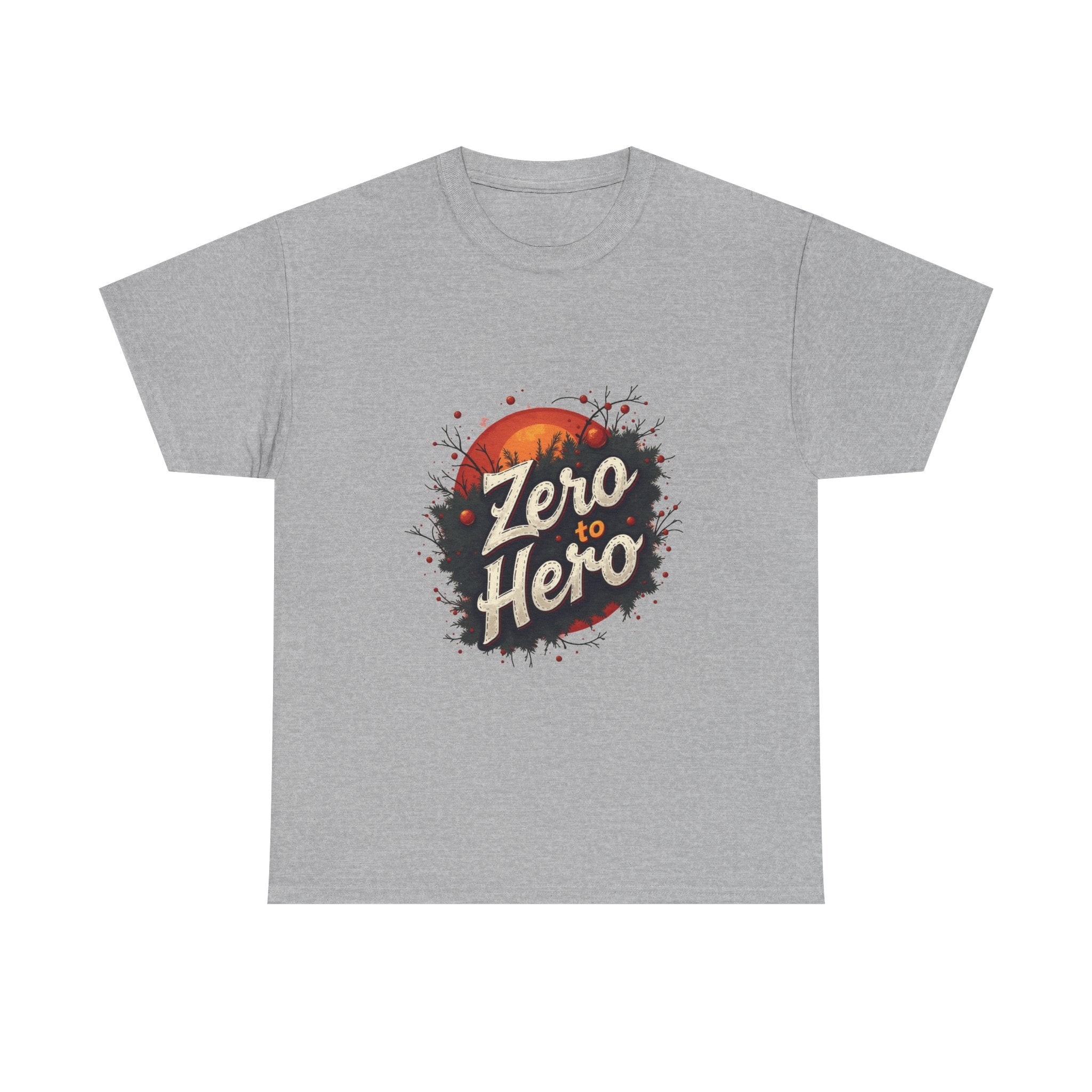 'Zero to Hero' Graphic Retro Sunset Inspirational T-Shirt