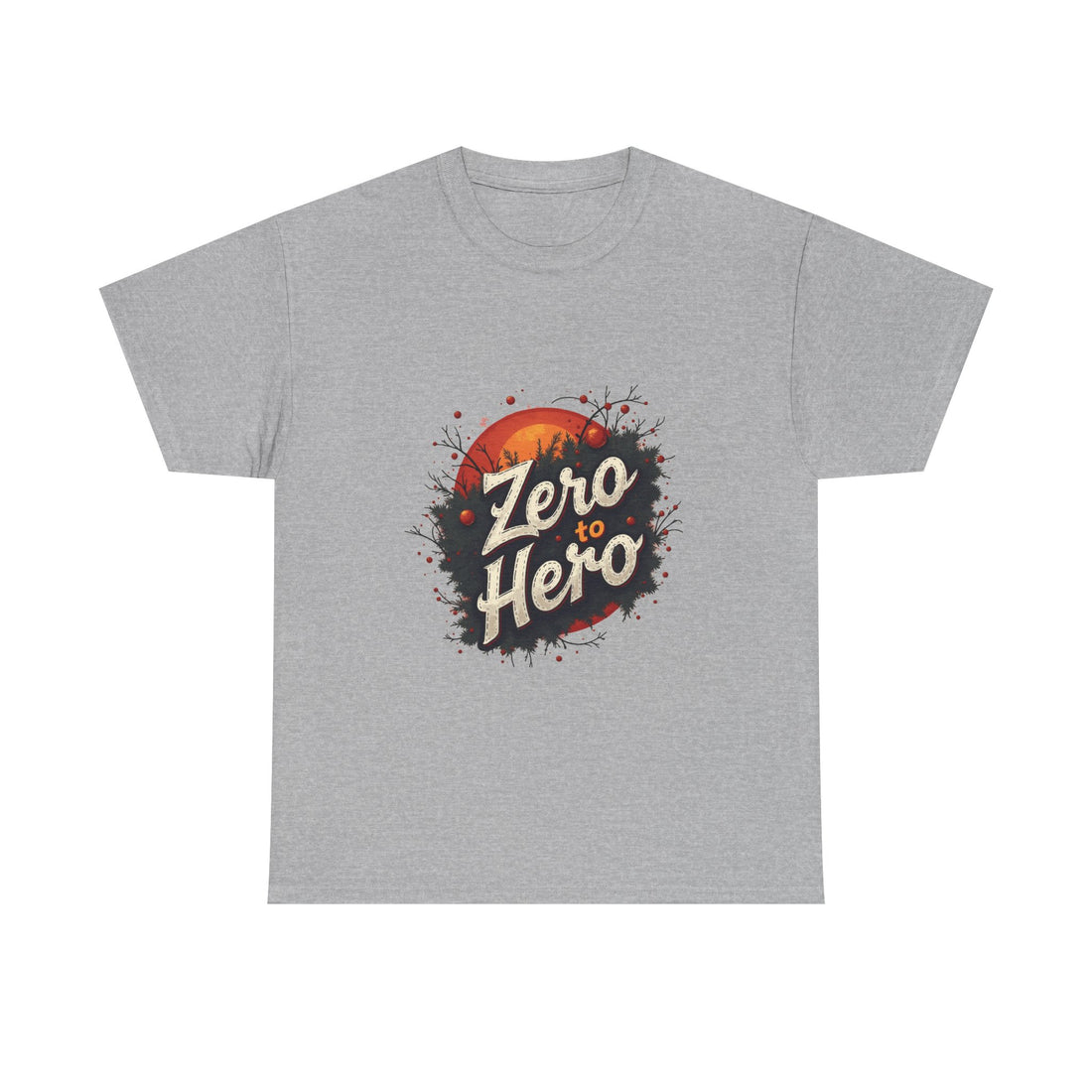 'Zero to Hero' Graphic Retro Sunset Inspirational T-Shirt