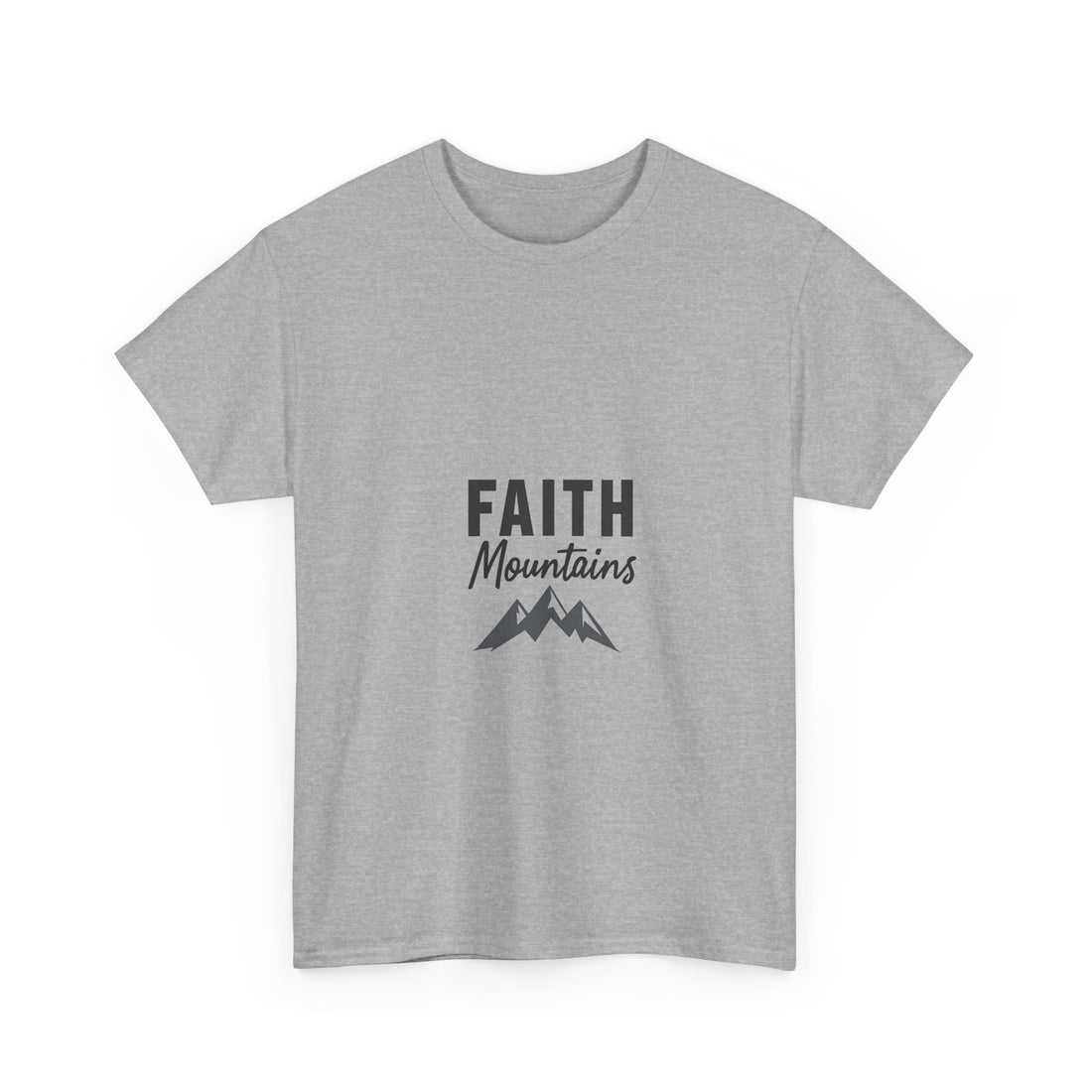 'Faith Mountains' Inspirational Christian Mountain Graphic T-Shirt