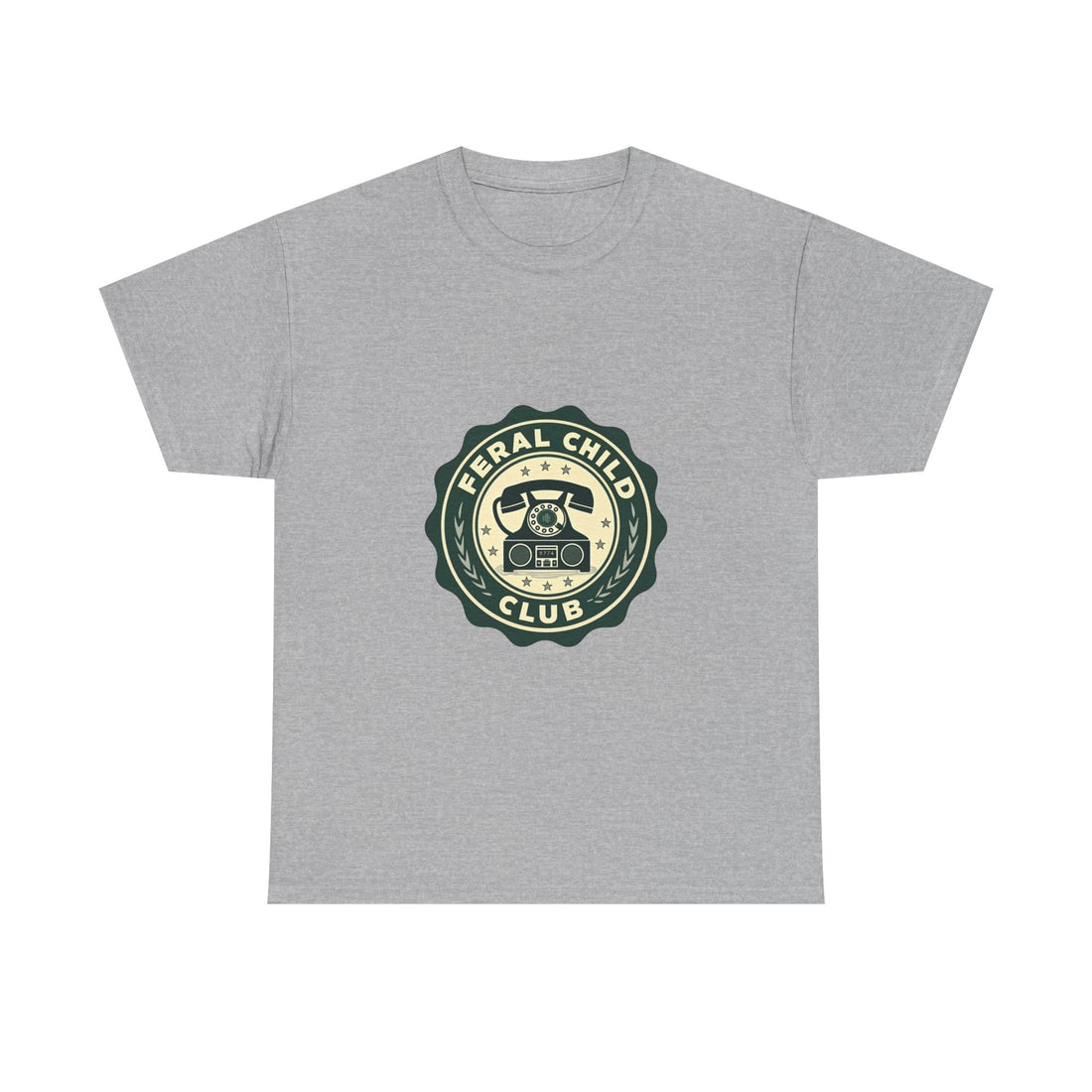 'Feral Child Club' Retro Badge Graphic T-Shirt