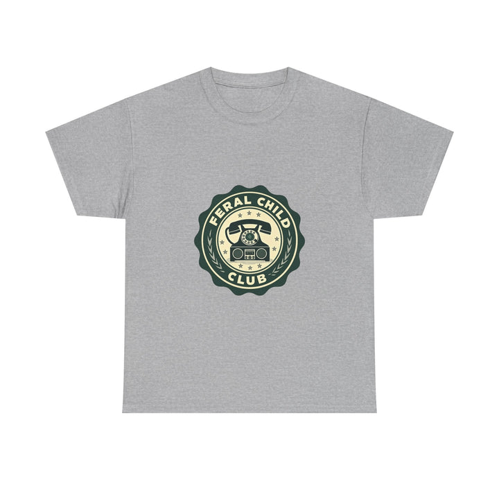 'Feral Child Club' Retro Badge Graphic T-Shirt