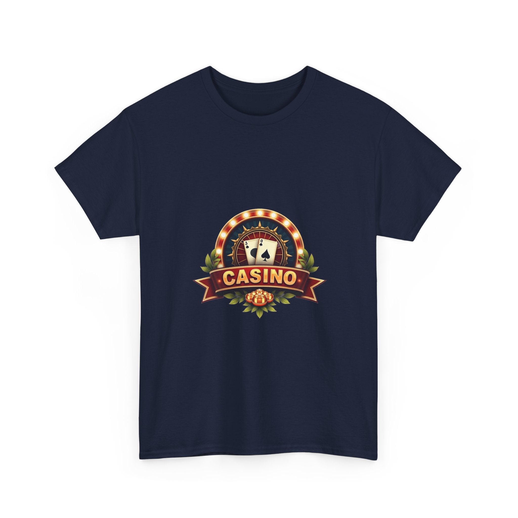'Casino Retro Logo' Vintage Poker Chips & Cards T‑Shirt