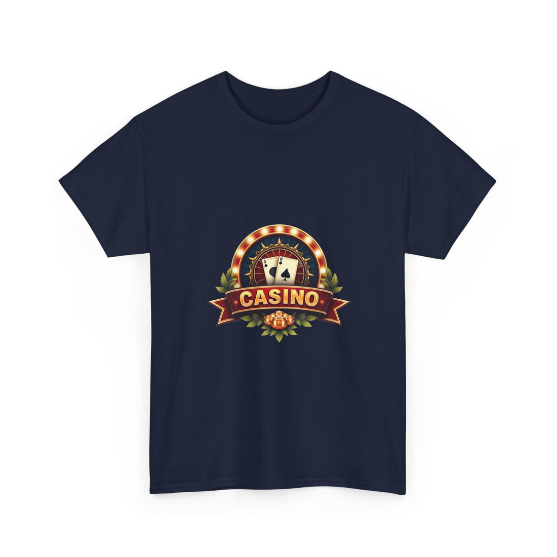 'Casino Retro Logo' Vintage Poker Chips & Cards T‑Shirt