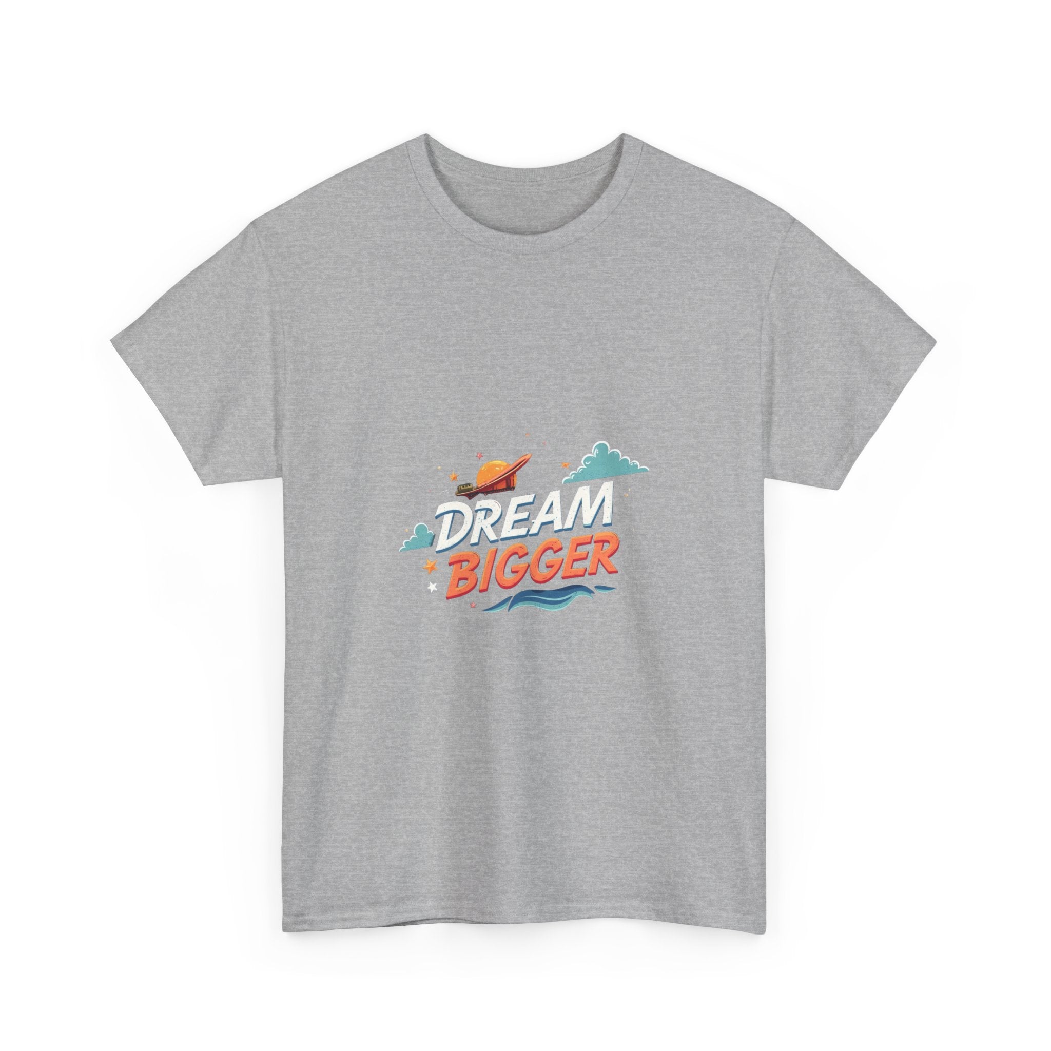 'Dream Bigger' Retro Space Graphic Inspirational T-Shirt