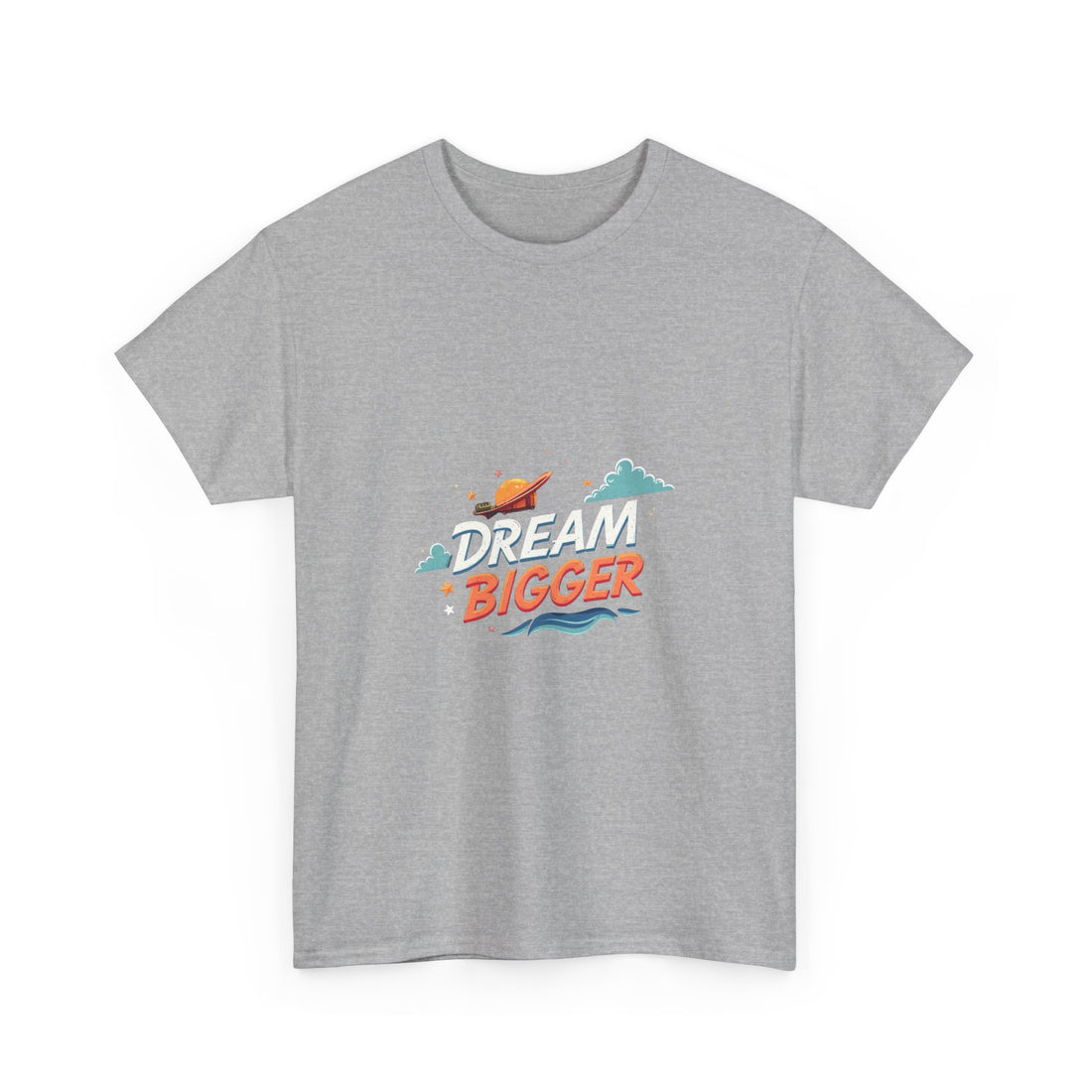 'Dream Bigger' Retro Space Graphic Inspirational T-Shirt