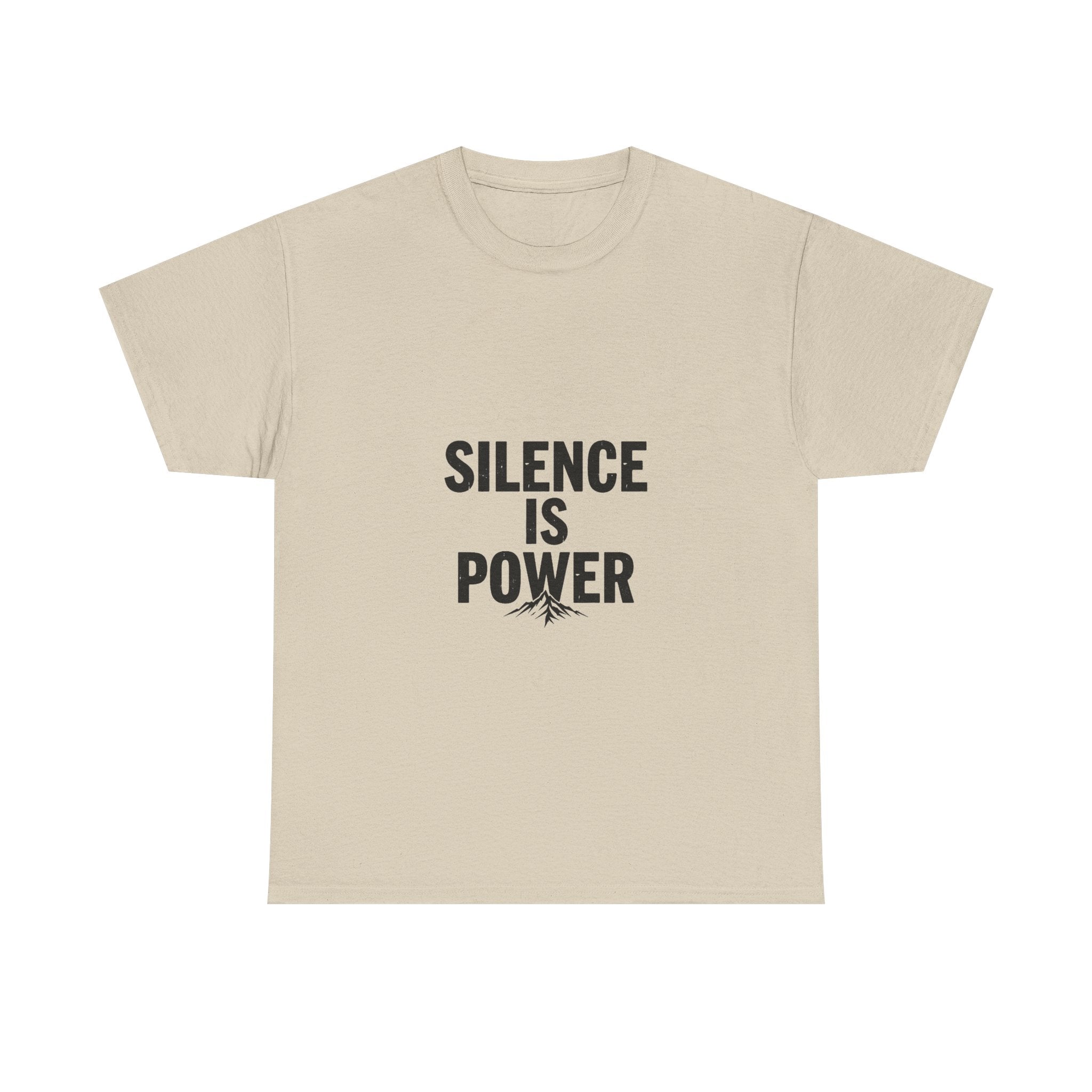 'Silence Is Power' Minimalist Motivational Cotton Shirt