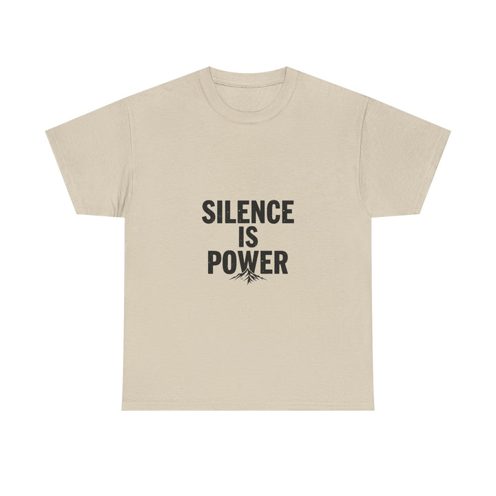'Silence Is Power' Minimalist Motivational Cotton Shirt