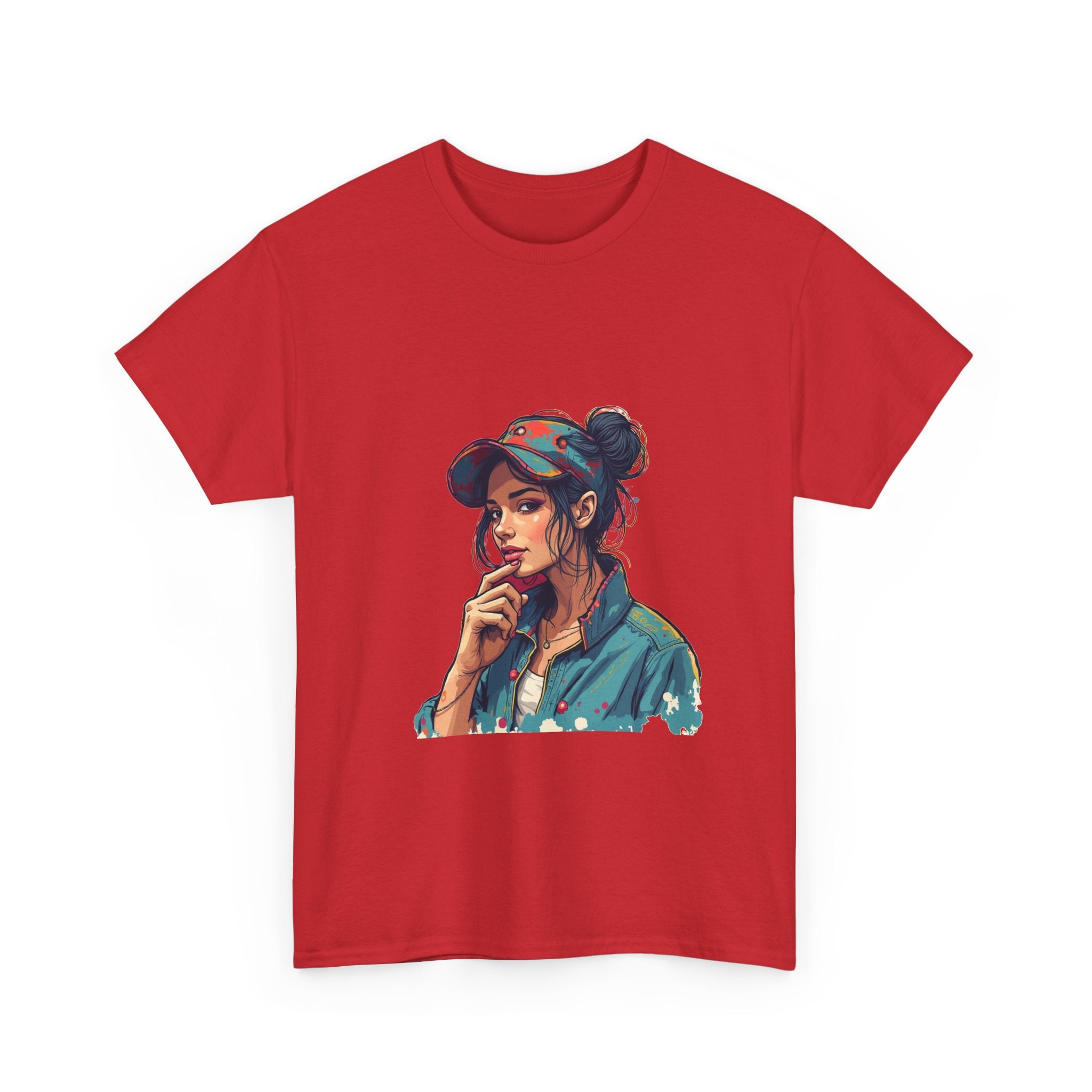 Casual Vintage Girl Portrait T-Shirt