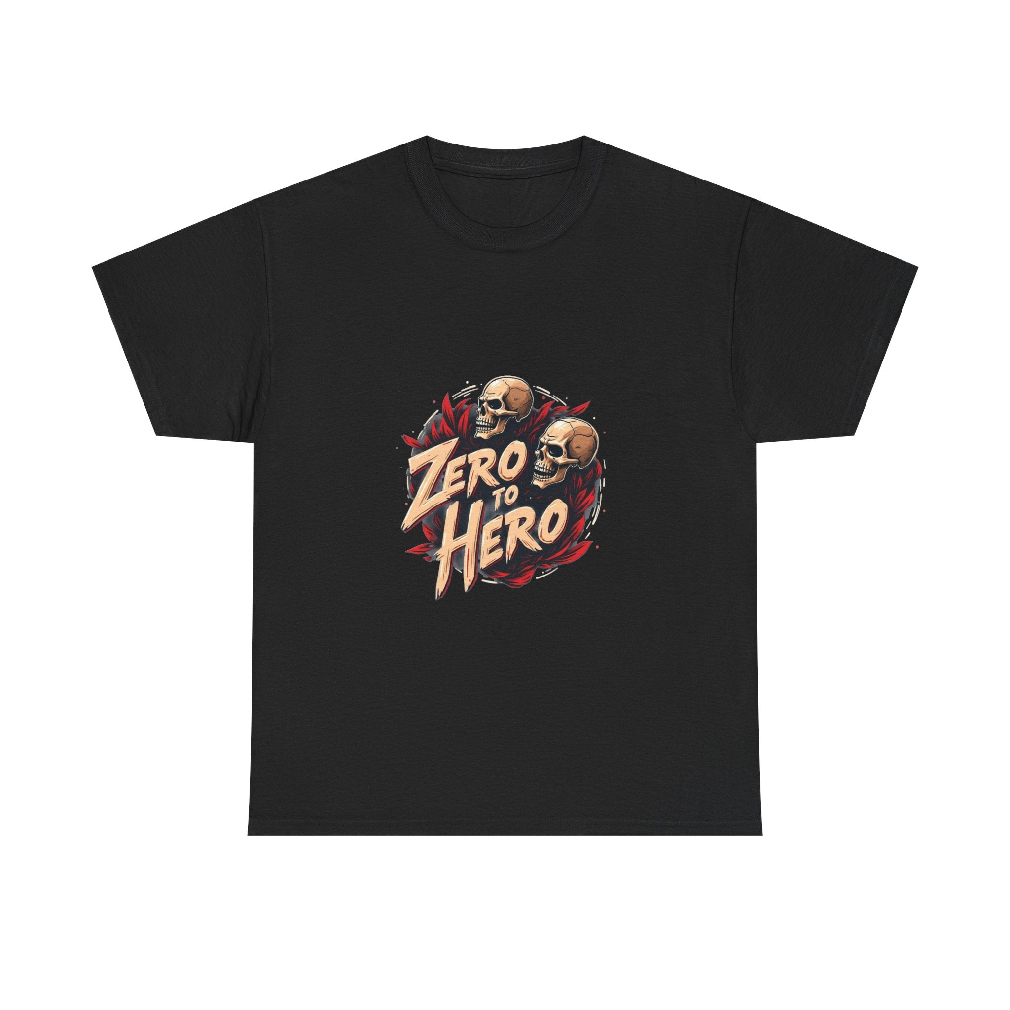 'Zero to Hero' Skull Graphic T-Shirt