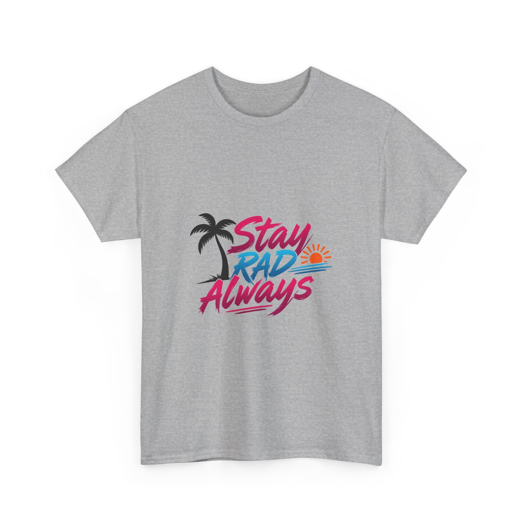 'Stay Rad Always' Retro Palm Tree Sunset Beach T-Shirt