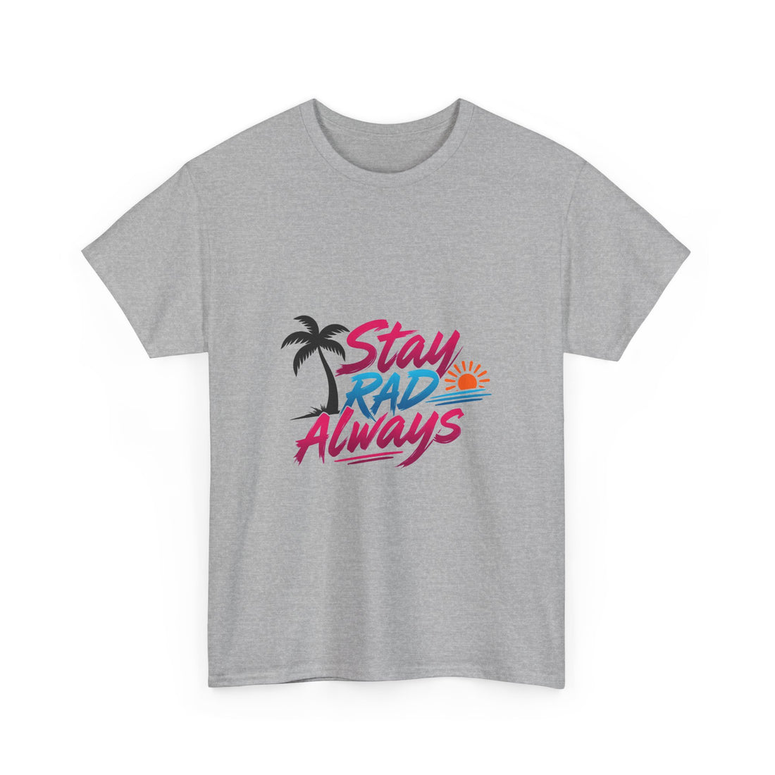 'Stay Rad Always' Retro Palm Tree Sunset Beach T-Shirt