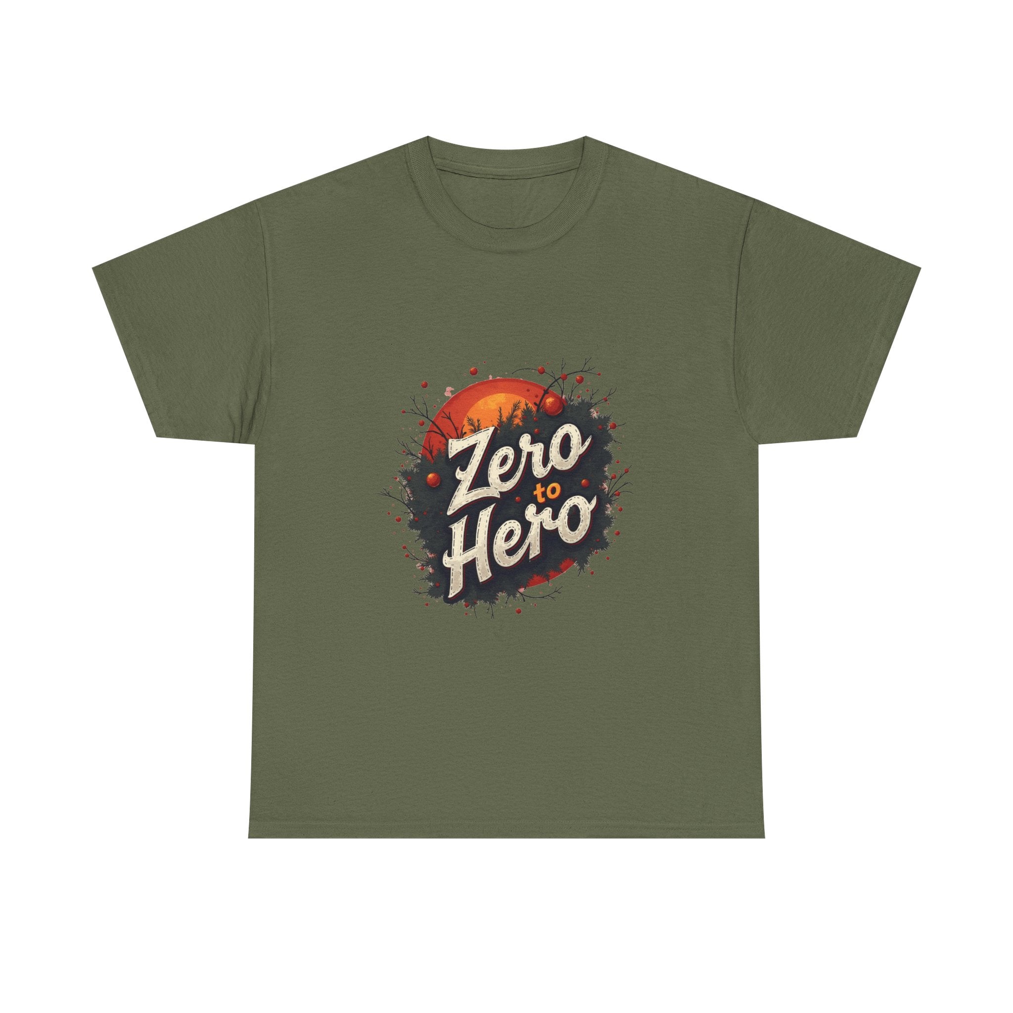 'Zero to Hero' Graphic Retro Sunset Inspirational T-Shirt