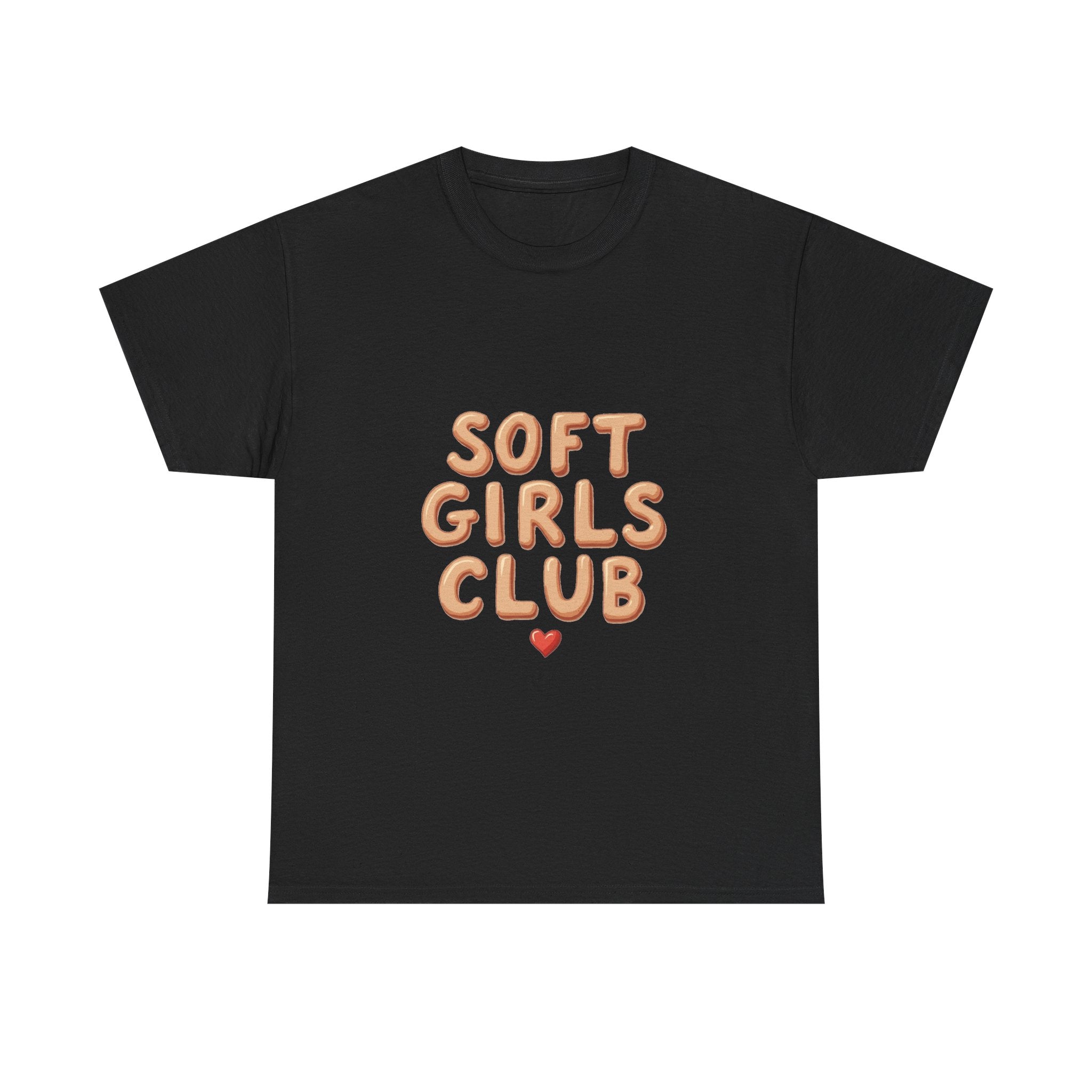 Soft Girls Club Cute Bubble Letter Graphic T-Shirt