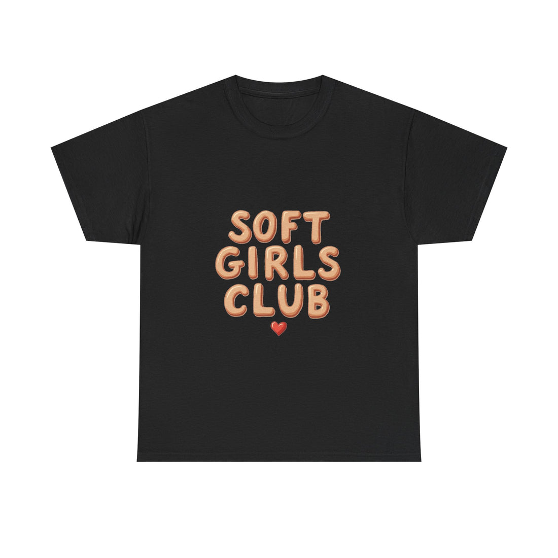 Soft Girls Club Cute Bubble Letter Graphic T-Shirt