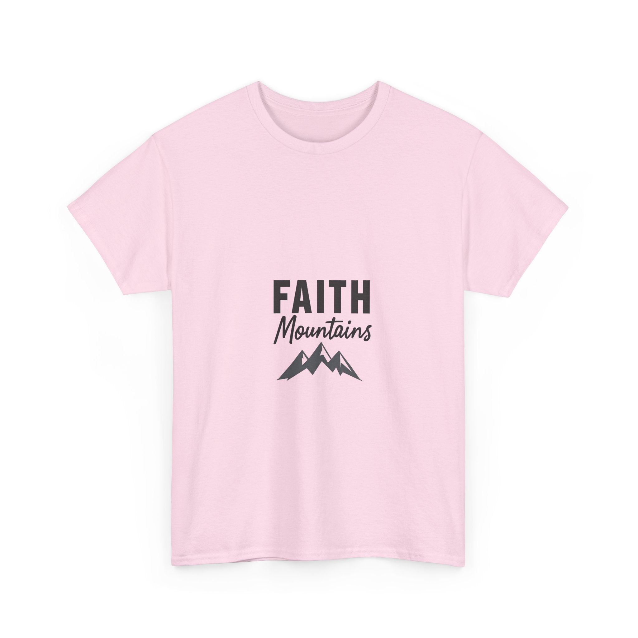 'Faith Mountains' Inspirational Christian Mountain Graphic T-Shirt