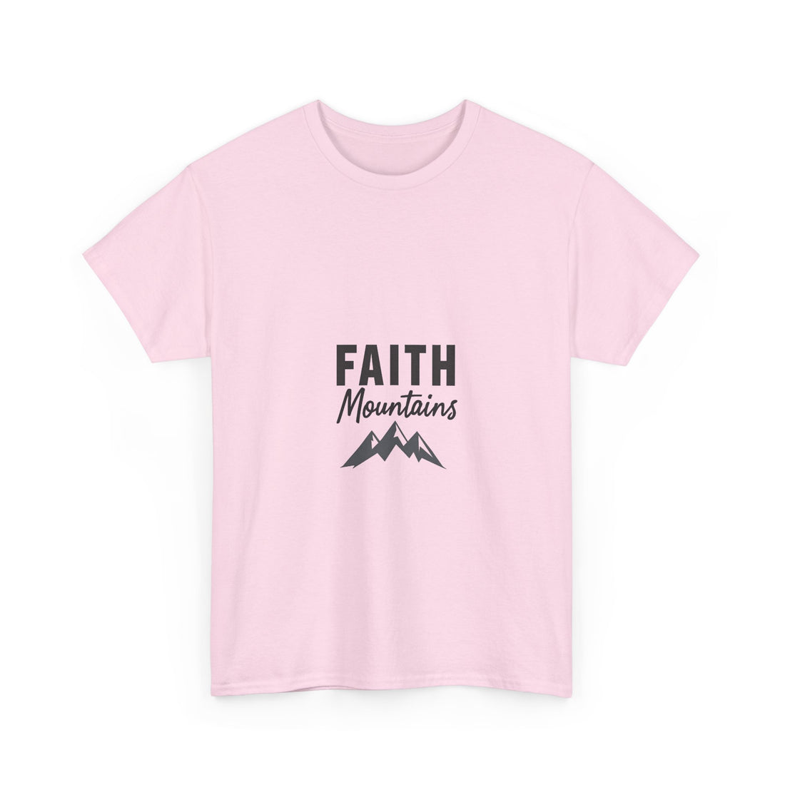 'Faith Mountains' Inspirational Christian Mountain Graphic T-Shirt