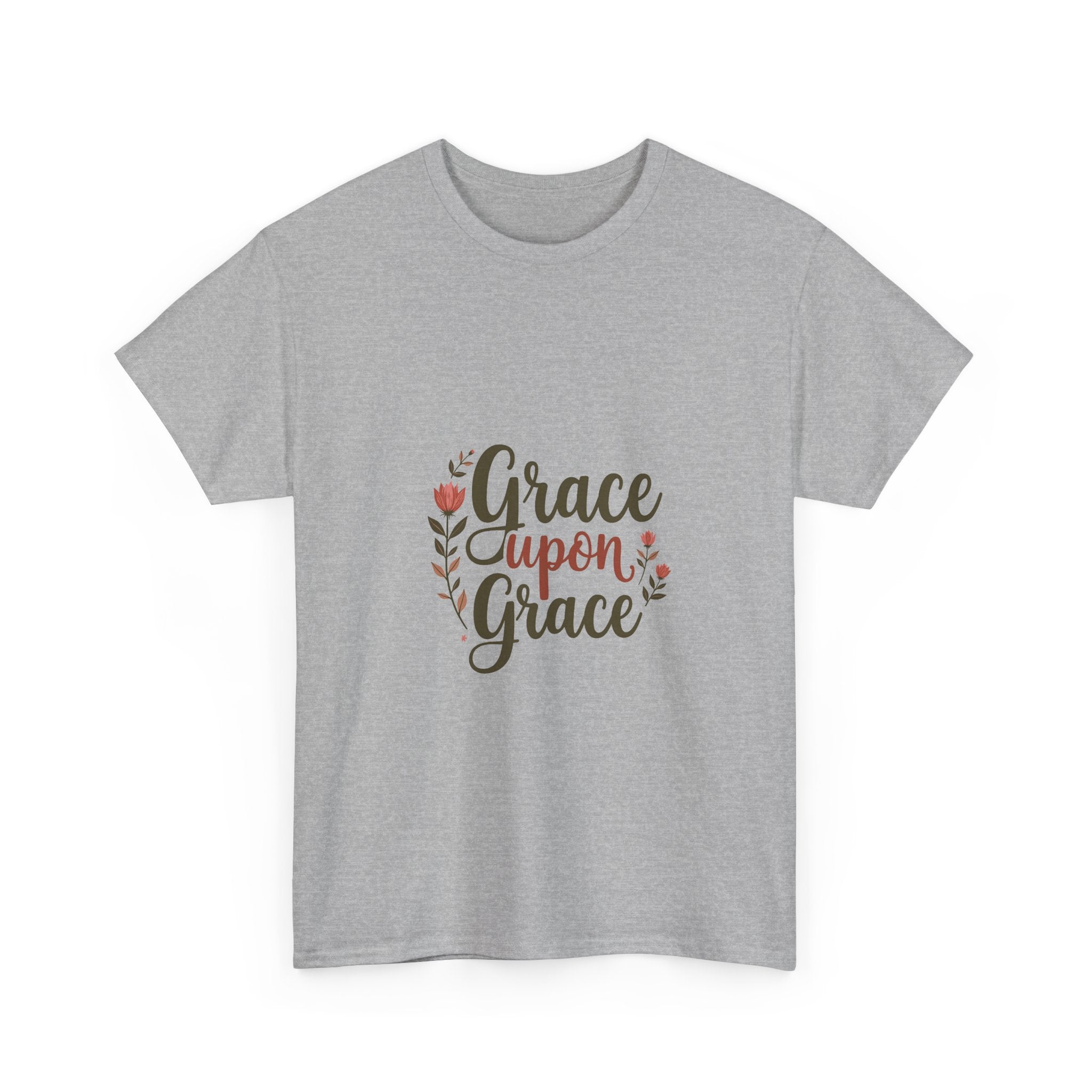 'Grace Upon Grace' Floral Faith Christian T-Shirt